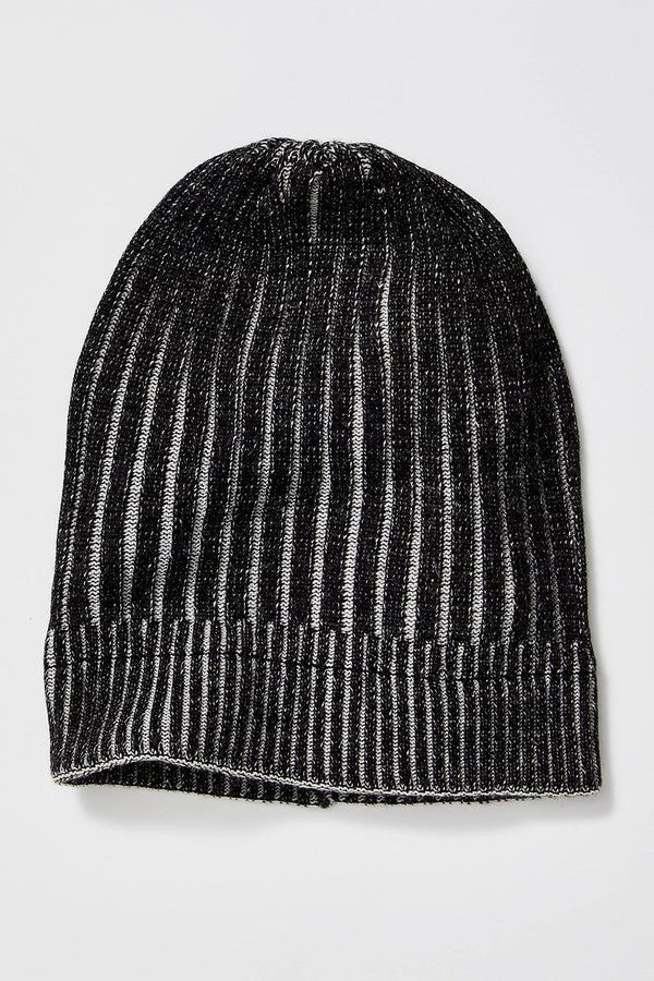 Slouchy Ribbed Cuffed Beanie for Women - Soft Winter Knit Hat with Fold Over Brim - Cozy Casual Outfit Accessory for Cold Weather, Snow Days & Outdoor Activities
