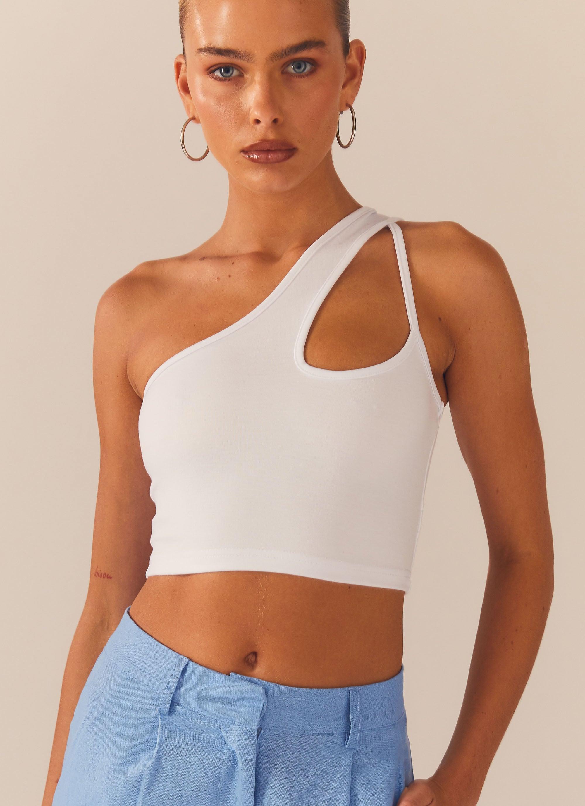Women's White Cedar Crop Top - Soft & Comfortable Summer T-Shirt for Casual Wear, Beach Outfits, and Street Style Fashion