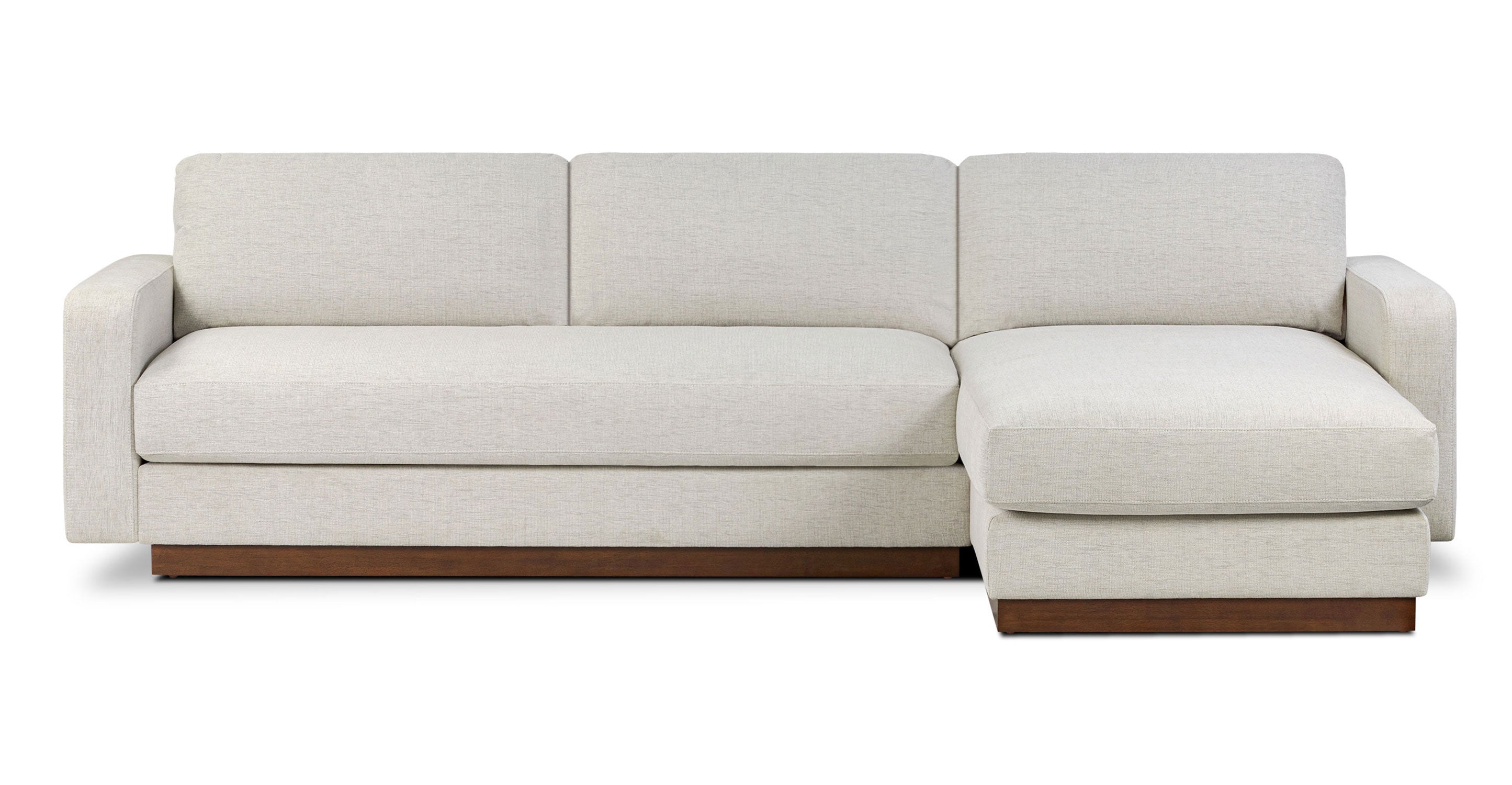Cambio 115 Reversible Chaise Sectional Sofa - Modern L-Shaped Couch with Reversible Chaise Lounge, Upholstered in Soft Fabric - Perfect for Living Room, Family Room & Home Theater Seating
