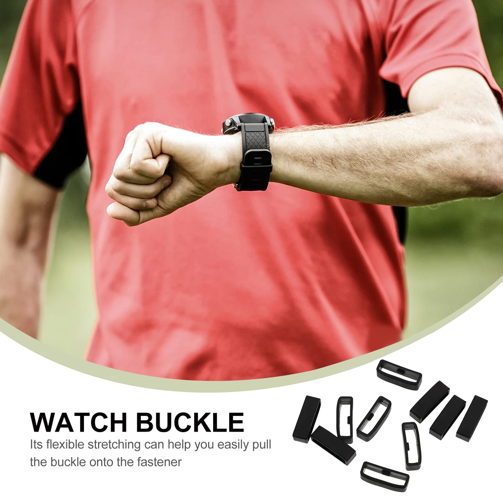 Anti-Lost Watch Strap Ring 10pcs - Secure Band Holder for Sports & Daily Wear