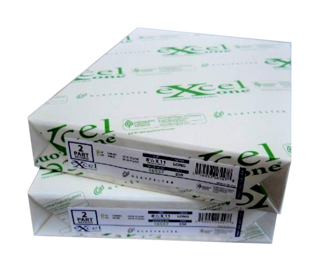 Excel One Carbonless 2-Part NCR Paper (Canary Yellow/Bright White) 8.5