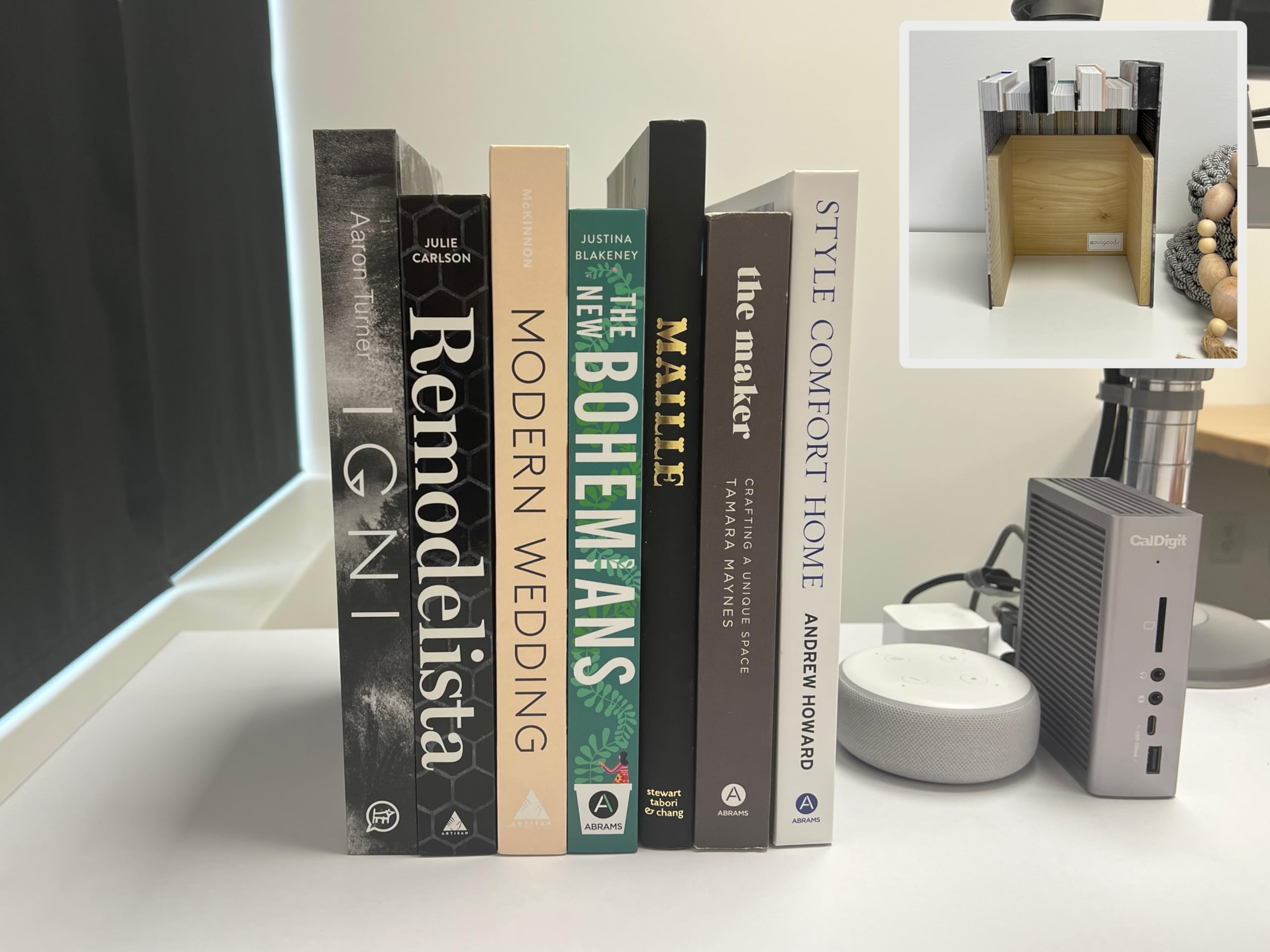 Tall CovoBox v2 - Hidden Storage Secret Book Box for Electronics | Conceal Router, Cables, Modem, Plugs, Outlets | Secure Money, Documents, Jewelry | Made with Real Used Books (Multicolor) | Perfect for Home Office, Living Room & Bedroom Organization