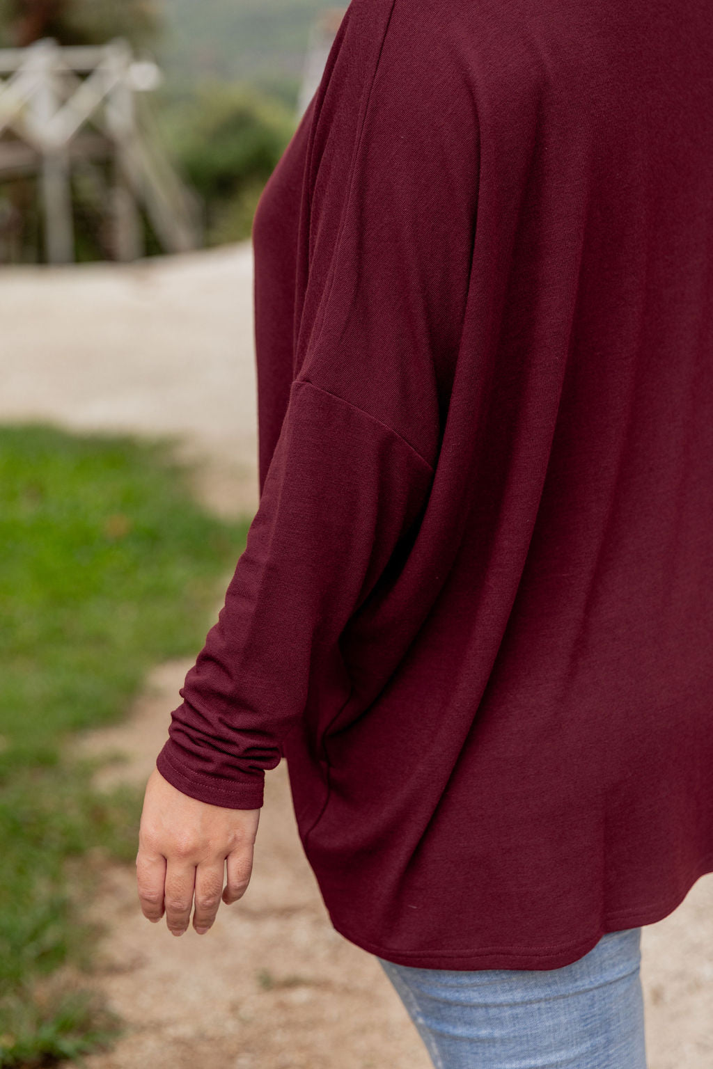 Harlow Knit Top Women's Long Sleeve Merlot Wine Red Pullover Sweater - Perfect for Fall Layering, Office Wear & Casual Outfits