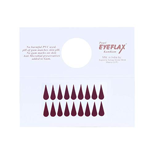Pearl Eyeflax Kumkum Bindi Dark Maroon Tilak Box with 15 Flaps - Traditional Indian Forehead Decoration for Festivals, Weddings & Pooja Ceremonies