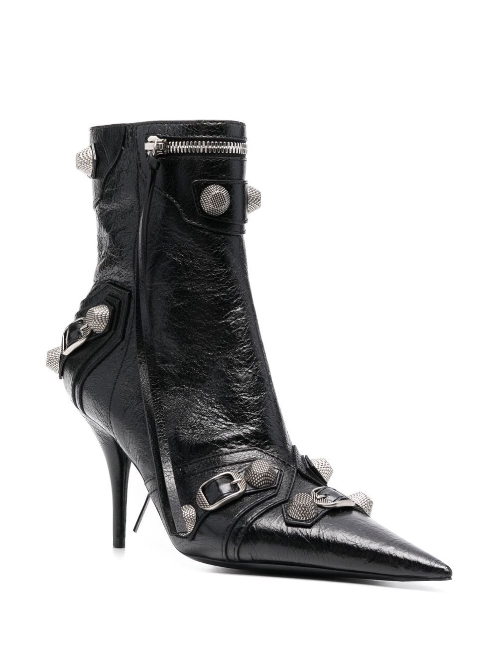 Balenciaga Black Leather Combat Boots for Women - Stylish & Comfortable Ankle Boots for Casual Wear, Night Out & Street Fashion