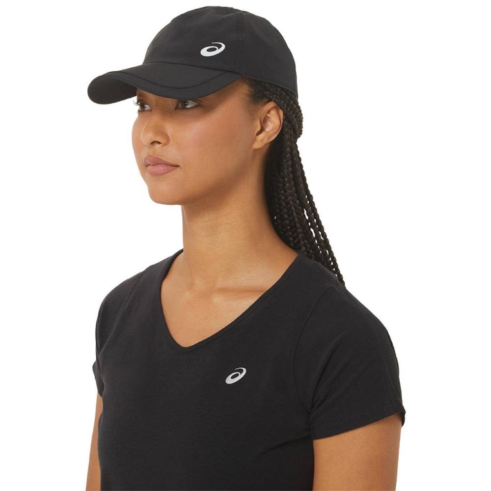 ASICS Performance Running Cap - Lightweight Breathable Baseball Hat for Men & Women - Black - Ideal for Jogging, Gym, and Outdoor Sports