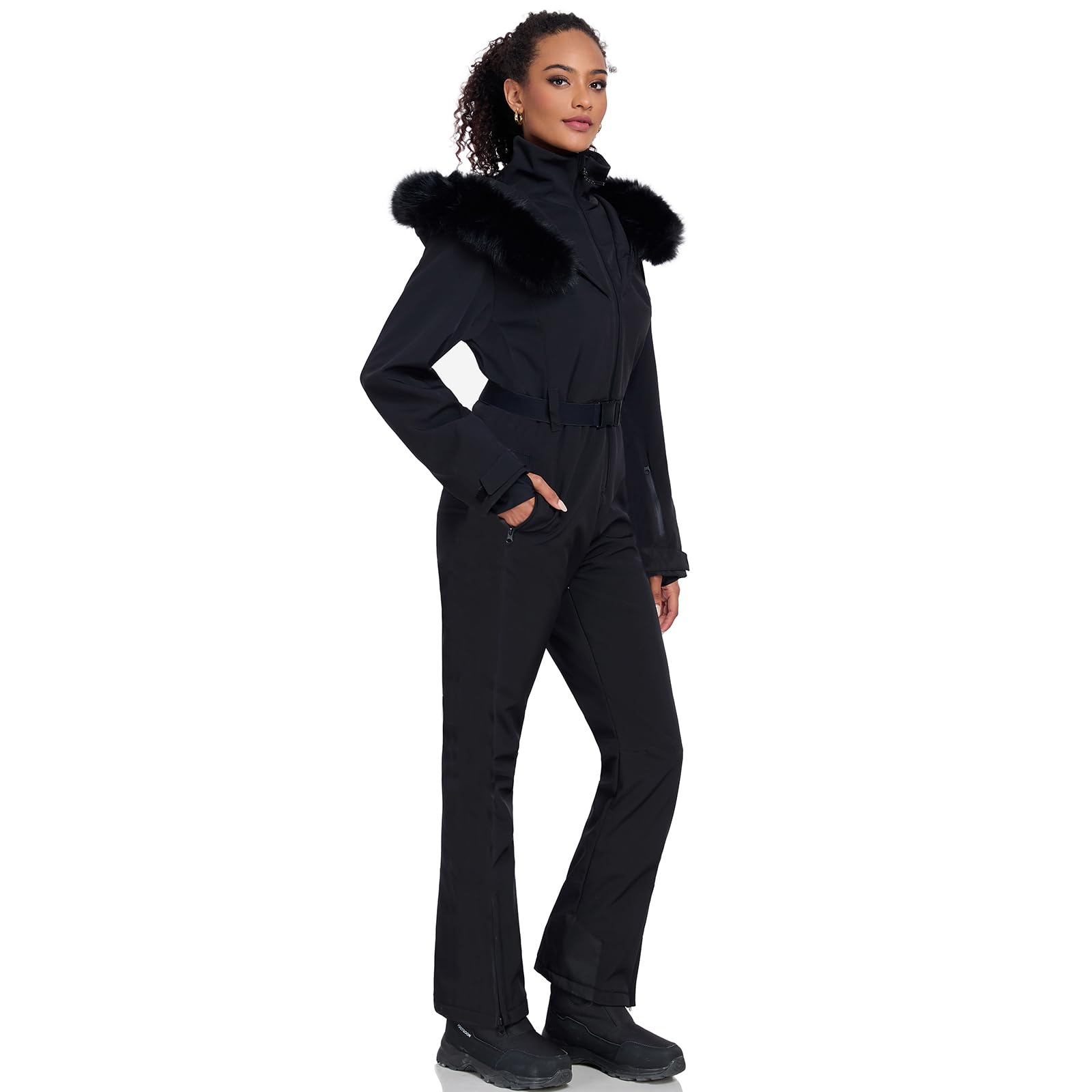 YEEFINE Women's One Piece Ski Suit - Waterproof Snowboard Jumpsuit with Jacket & Pants for Winter Outdoor Sports | Skiing, Snowboarding & Snow Activities