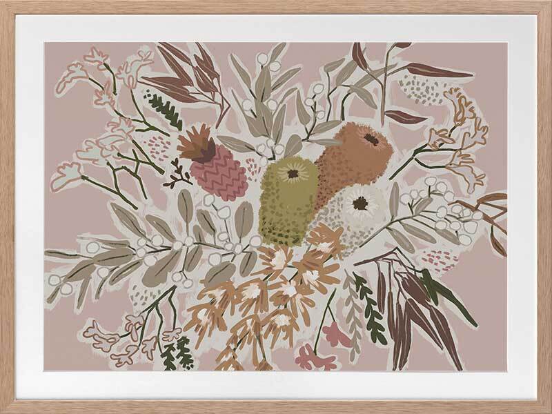 Bush Blooms Framed Art Print - Floral Wall Decor for Living Room, Bedroom & Office - Perfect Home Decoration Gift