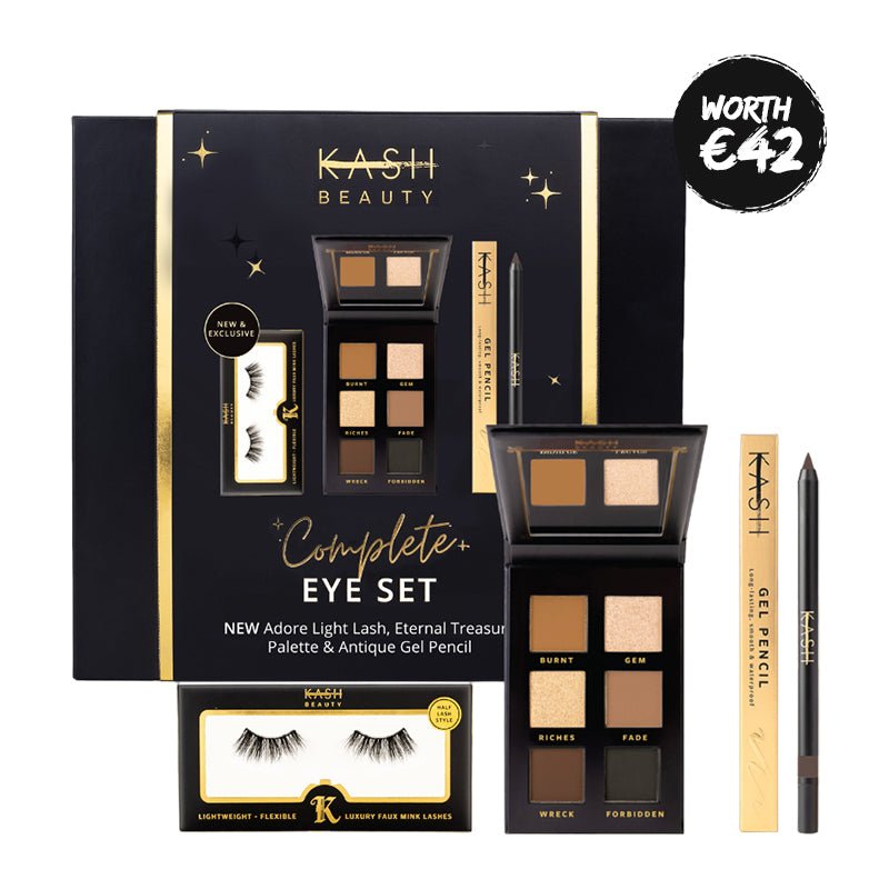 KASH Beauty Complete Eye Gift Set - Eyeshadow Palette, Eyeliner & Mascara Kit for Stunning Eye Makeup | Perfect for Parties, Weddings & Special Occasions