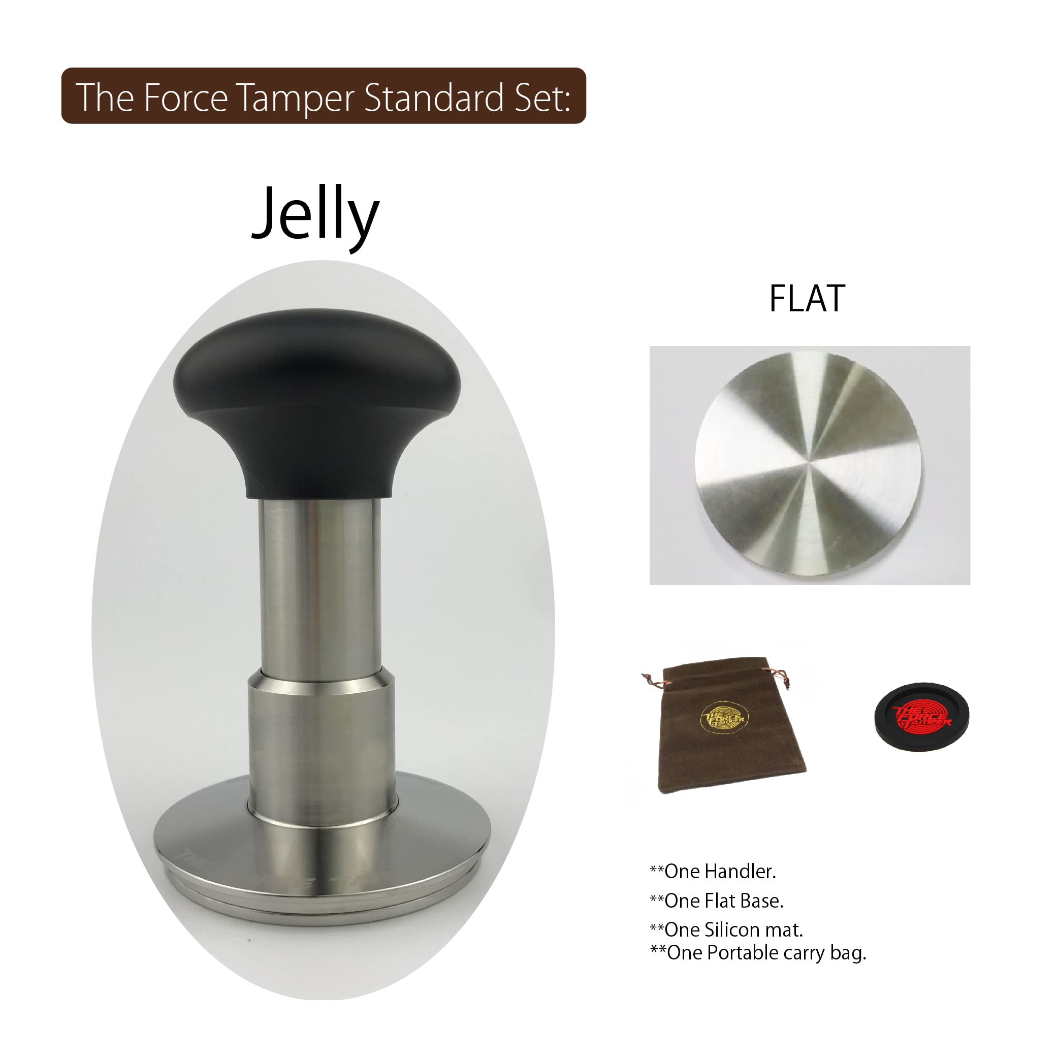 Automatic Coffee Tamper with Adjustable Pressure & Auto-Leveling - 53mm Standard Size (Jelly Color) | Perfect for Espresso Bars, Home Brewing & Professional Baristas
