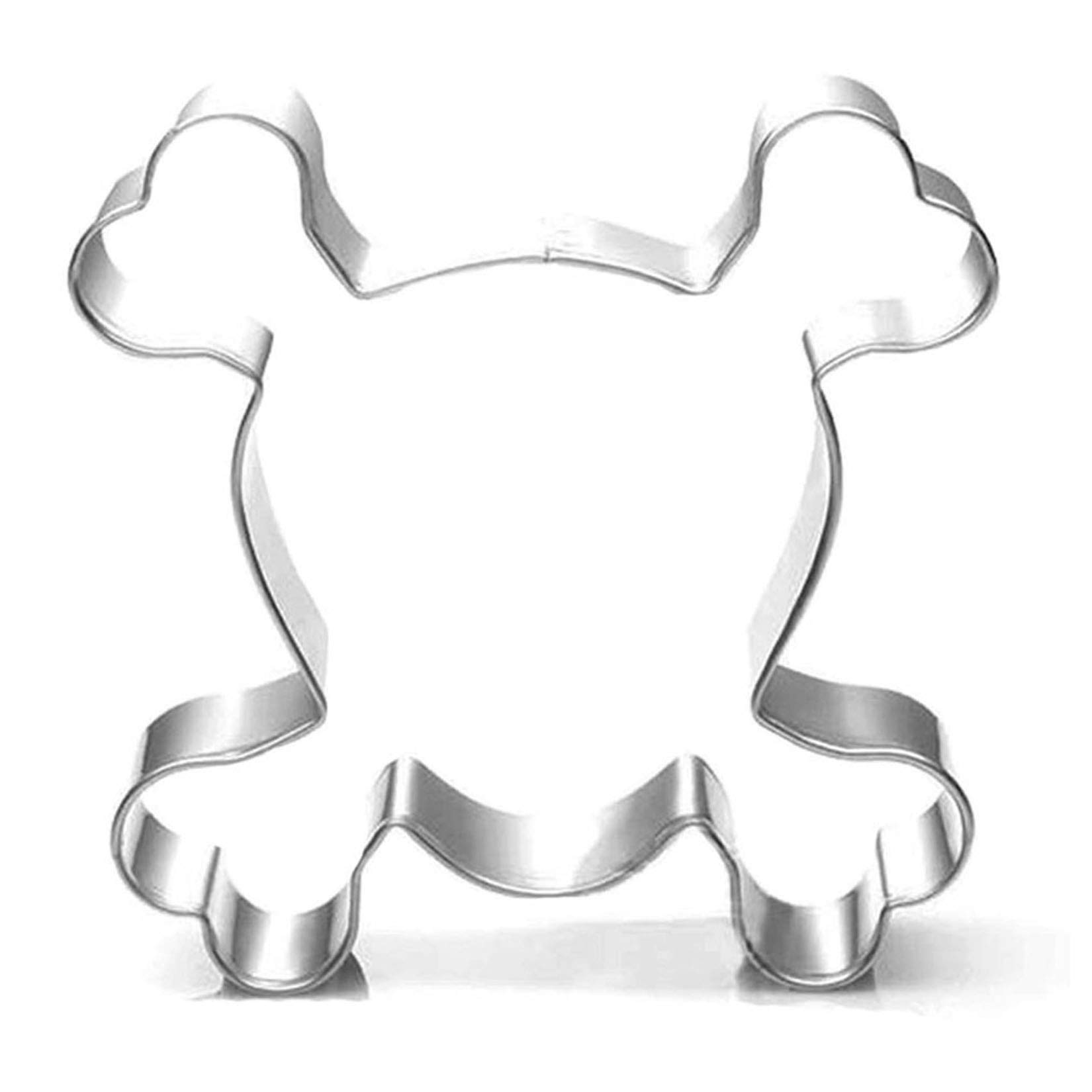 Halloween Skull and Crossbones Cookie Cutter - Stainless Steel Baking Tool for Spooky Cookies, Party Treats & DIY Decorations | Perfect for Halloween Baking, Themed Parties & Holiday Crafts