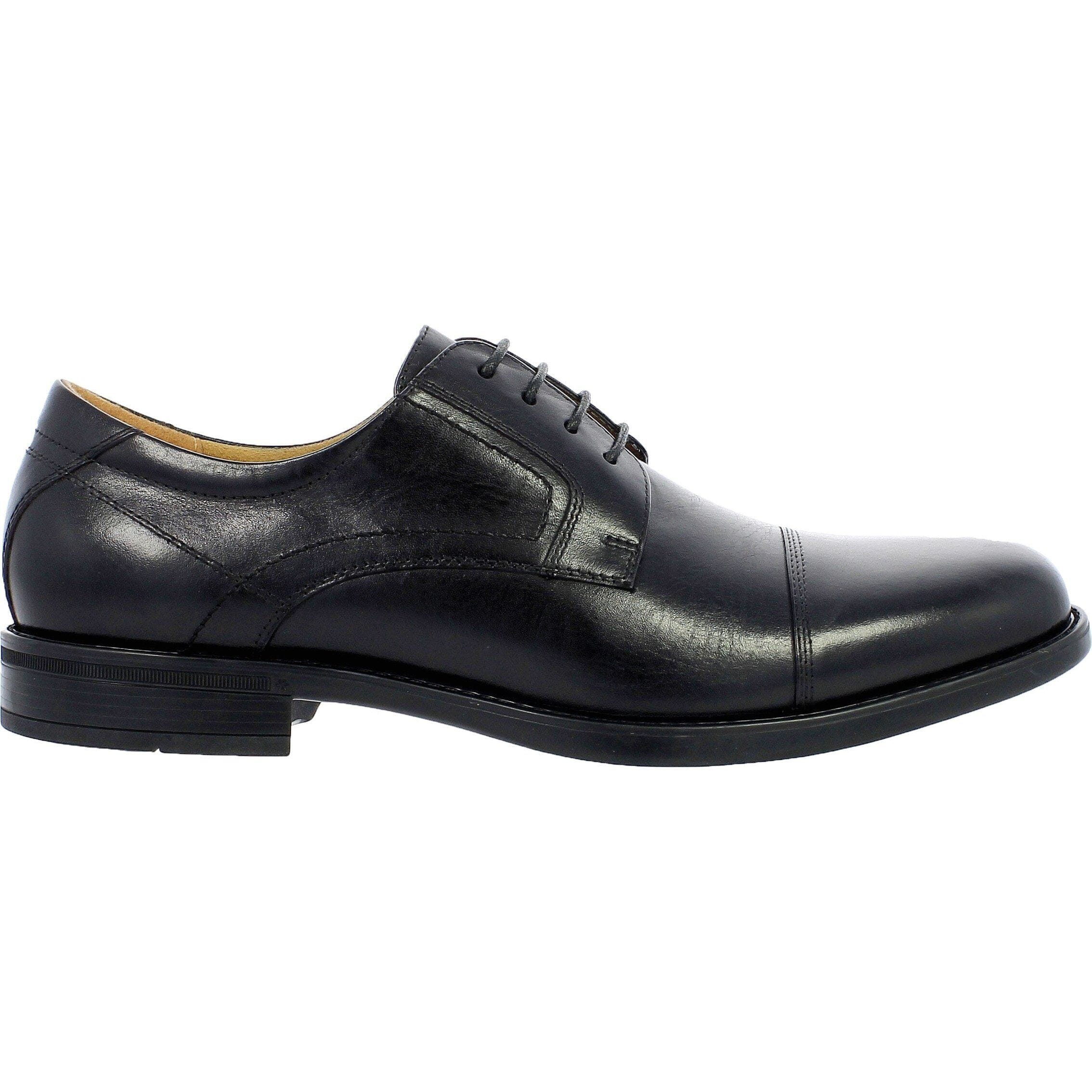Florsheim Midtown Cap Toe Oxford Dress Shoes for Men - Black, Medium & Wide Width - Perfect for Business, Office & Formal Occasions