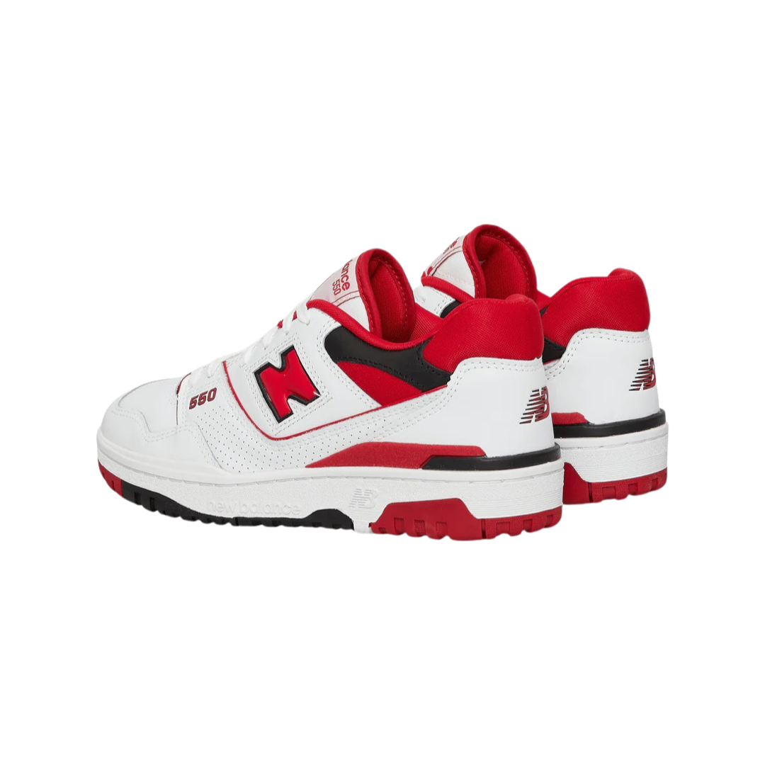 New Balance 550 White Red Sneakers - Men's & Women's Casual Shoes for Running, Walking & Streetwear Fashion