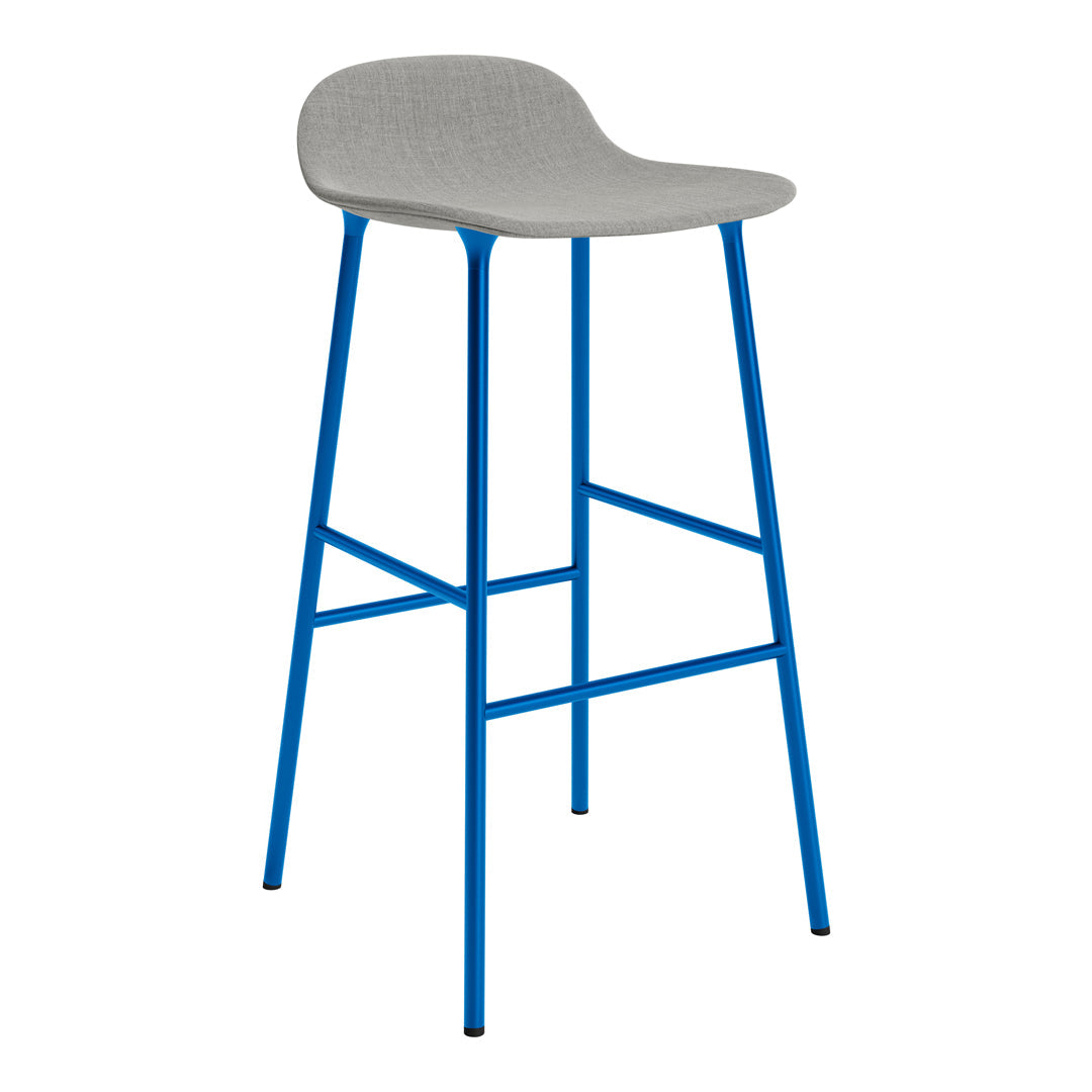 Modern Form Bar Stool with Metal Legs & Upholstered Seat - Perfect for Kitchen Islands, Home Bars & Commercial Use