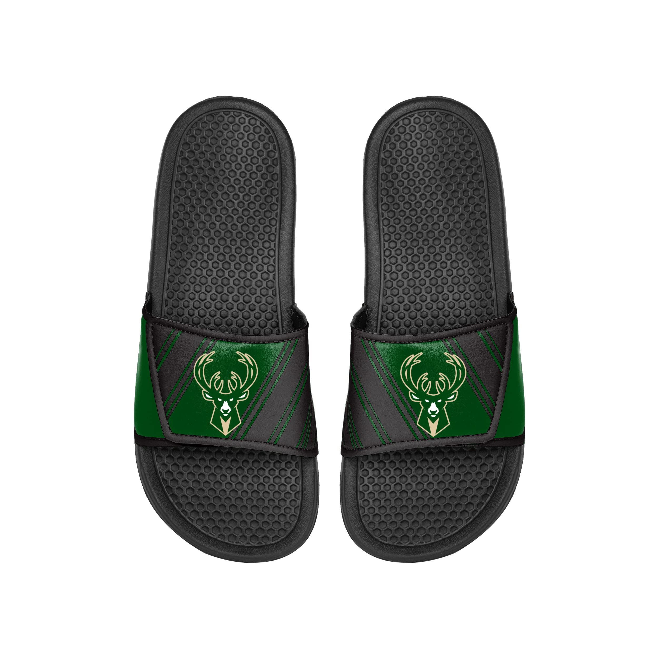 FOCO Milwaukee Bucks NBA Men's Legacy Velcro Sport Slide Sandals - Comfortable & Stylish for Basketball Fans - Perfect for Home, Gym, and Casual Wear