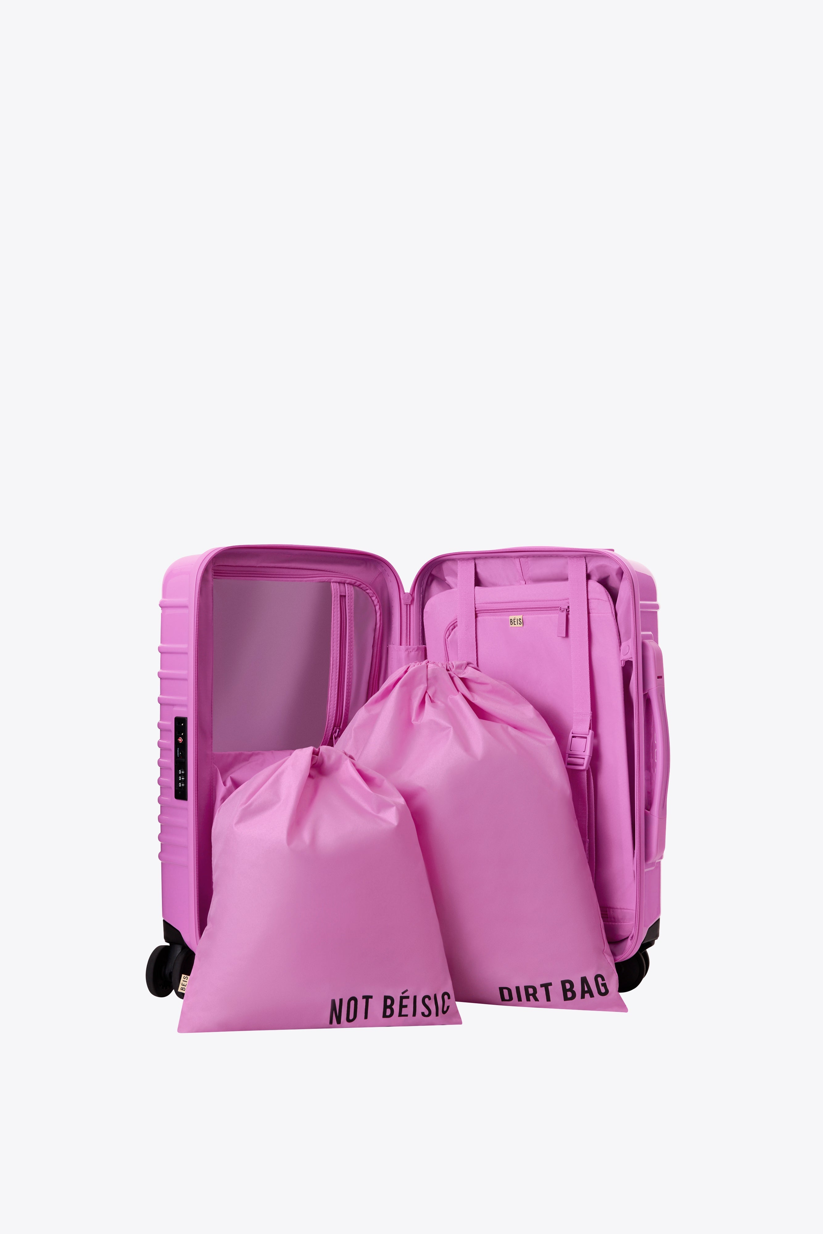Glossy Berry Small Carry On Roller Luggage - Lightweight Compact Suitcase for Air Travel & Weekend Getaways