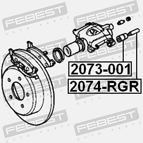 Febest 2073-001 Rear Bushing Dust Boot - OEM 04886074AA Replacement Part - Perfect for Jeep, Dodge & Chrysler Suspension Repair