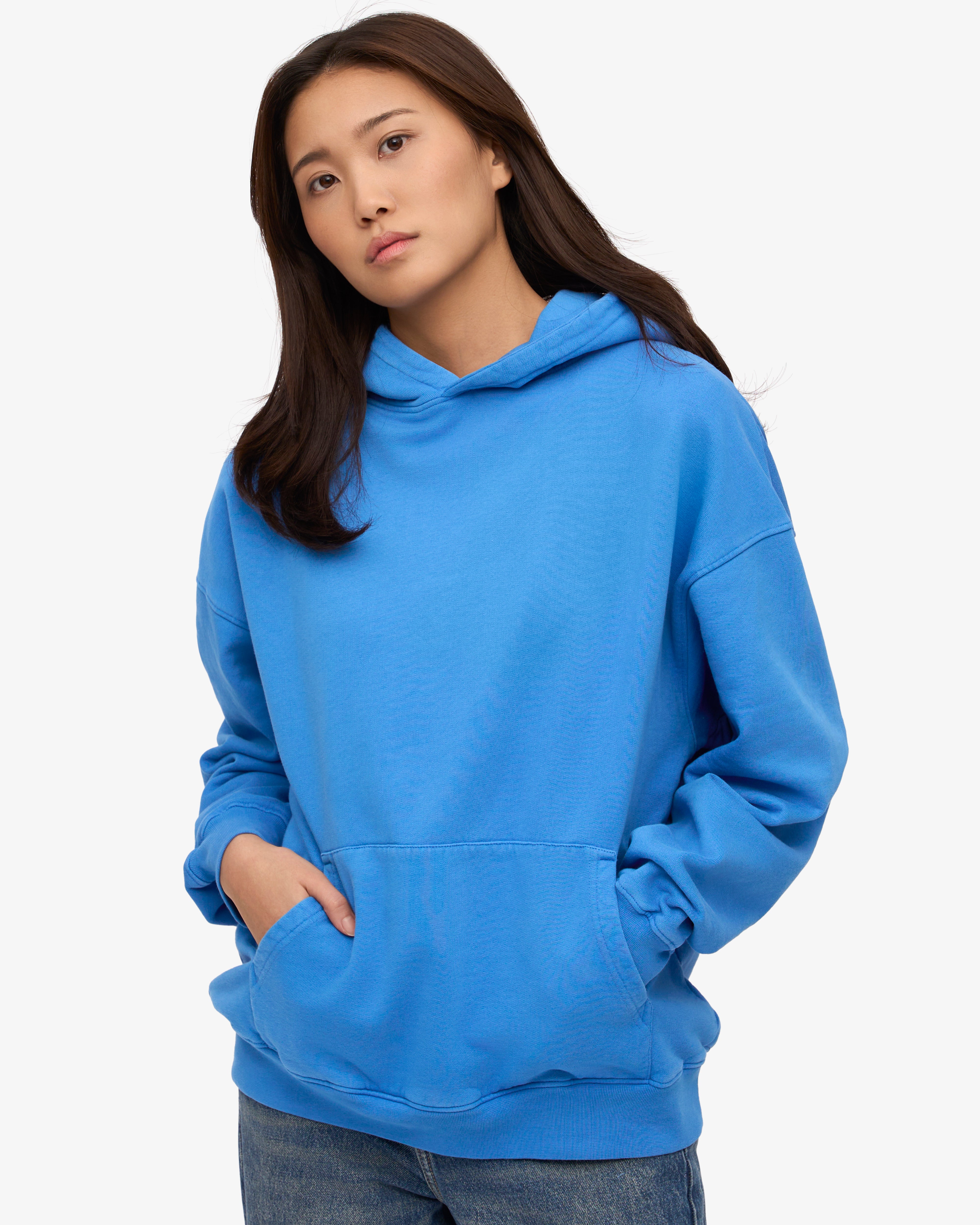Organic Oversized Hoodie - Pacific Blue | Soft & Cozy Pullover Sweatshirt for Men & Women | Perfect for Casual Wear, Lounge & Outdoor Activities
