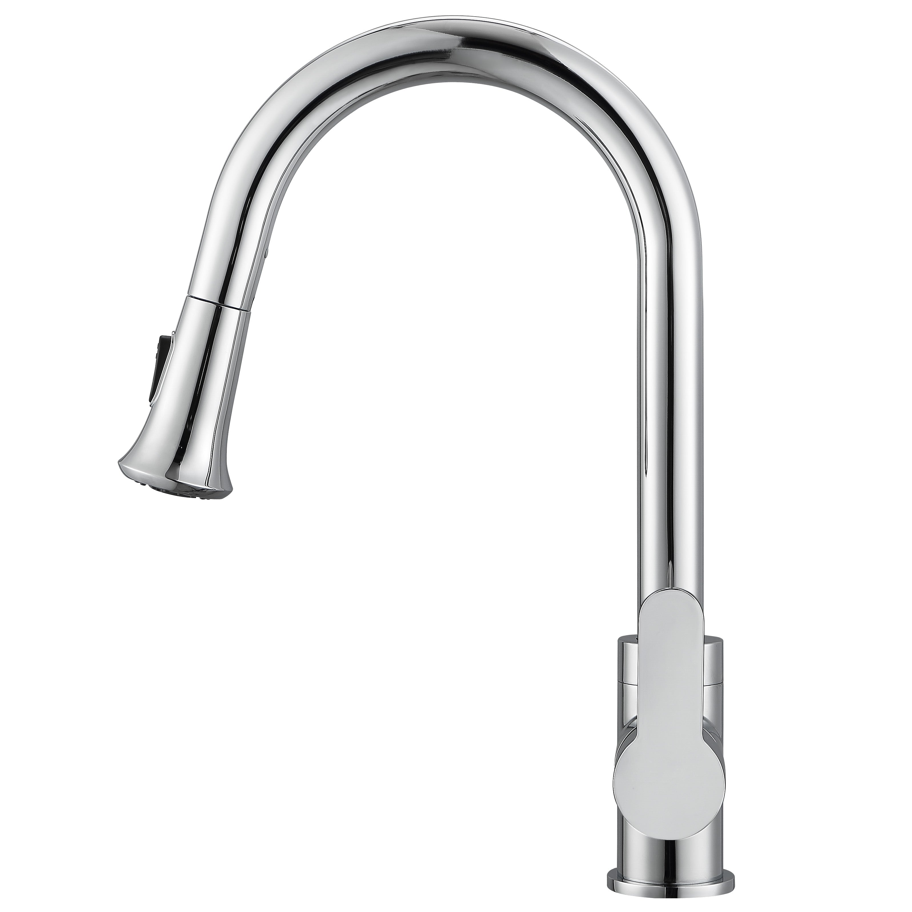 Chrome Rivella Pull Down Single Handle Dual Spray Kitchen Faucet - Perfect for Modern Home & Restaurant Sinks