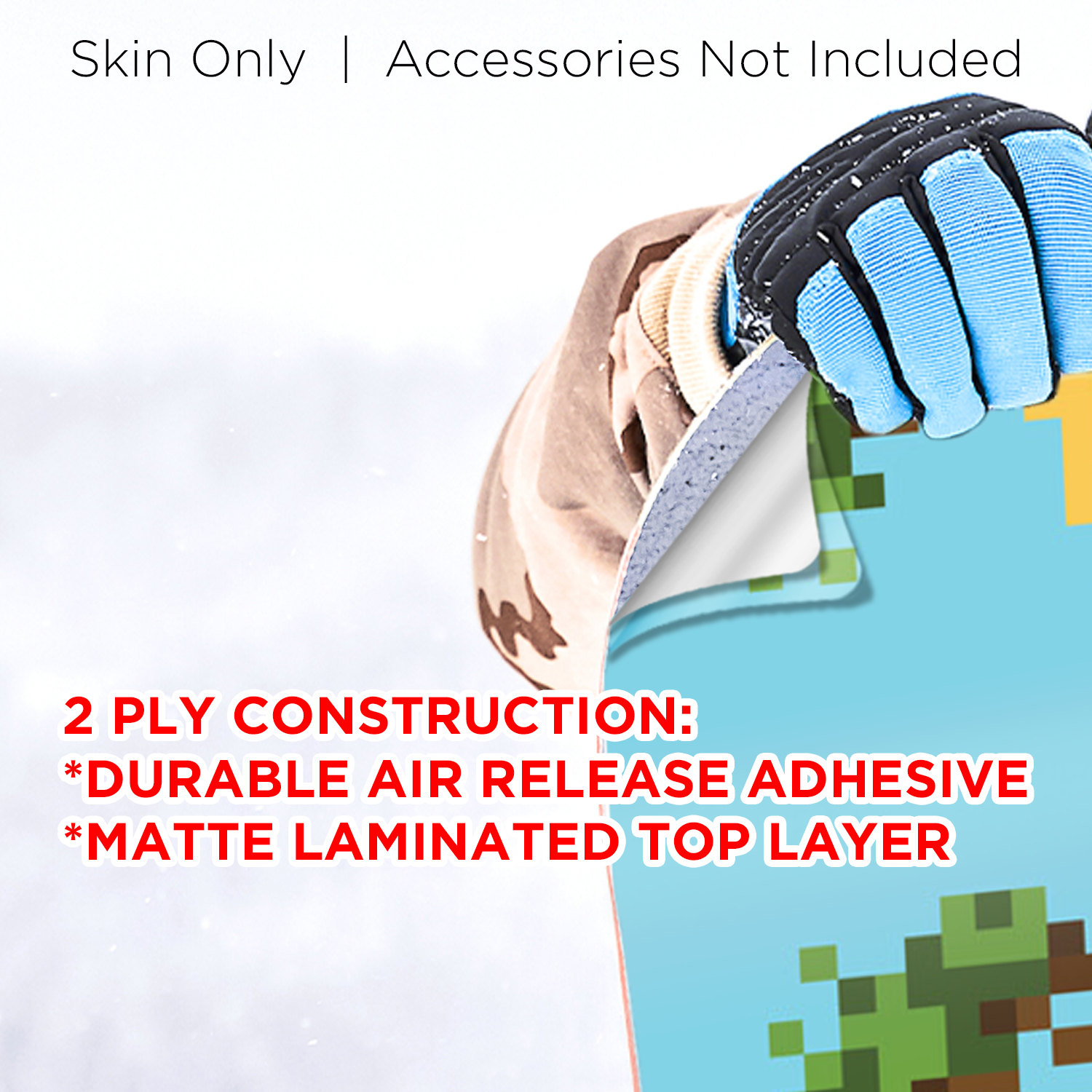 8-Bit Island Tropical Snowboard Skins - High-Traction Grip for All-Mountain & Backcountry Snowboarding - Perfect for Powder, Ice, and Steep Terrain Adventures