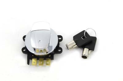 Harley Davidson Motorcycle Hinge Ignition Switch - Chrome Plated Replacement for Harley Bikes | Perfect for Upgrades & Repairs on Touring, Softail, Dyna Models