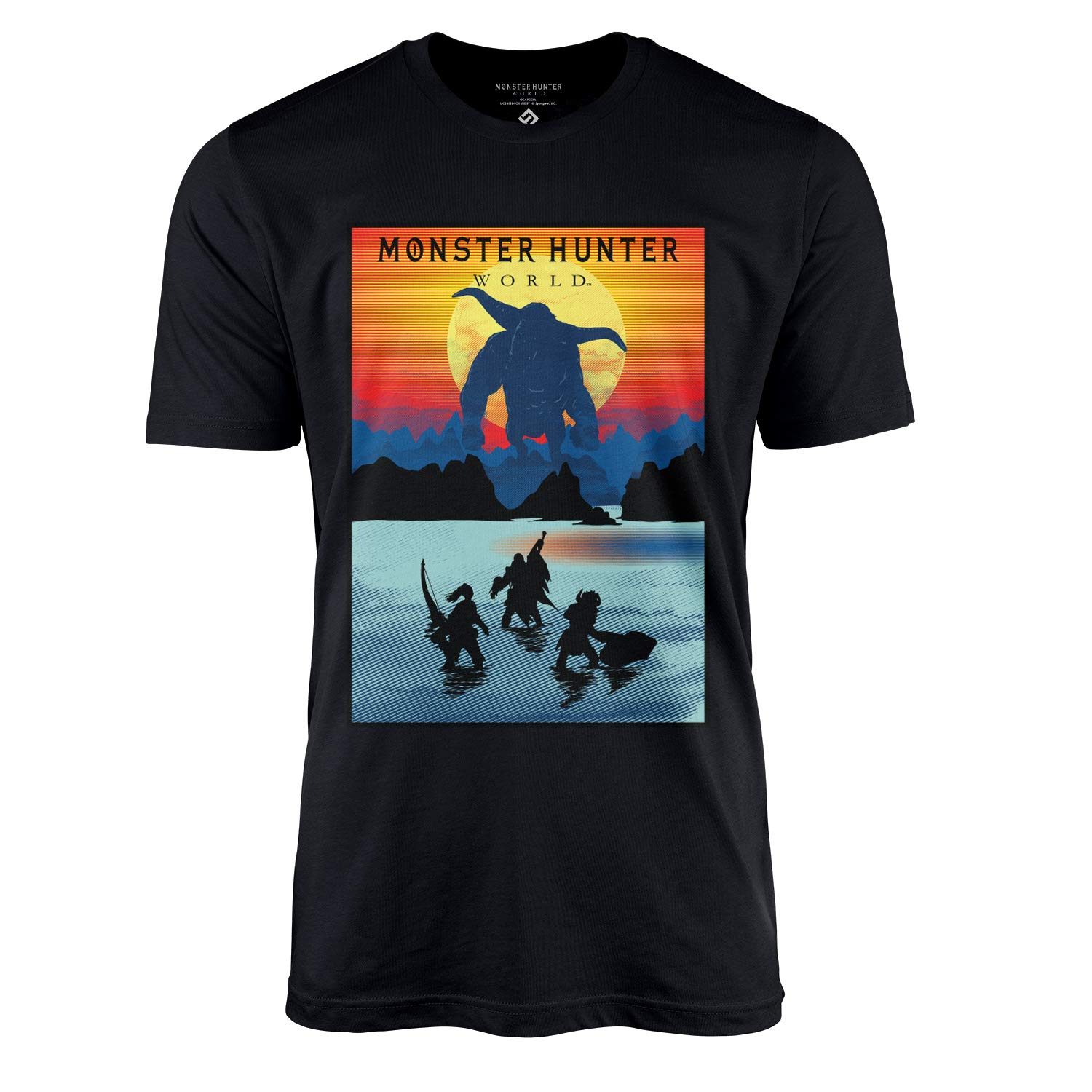 Monster Hunter World Black T-Shirt - Official Video Game Merchandise for Fans & Gamers | Perfect for Cosplay, Gaming Events & Casual Wear