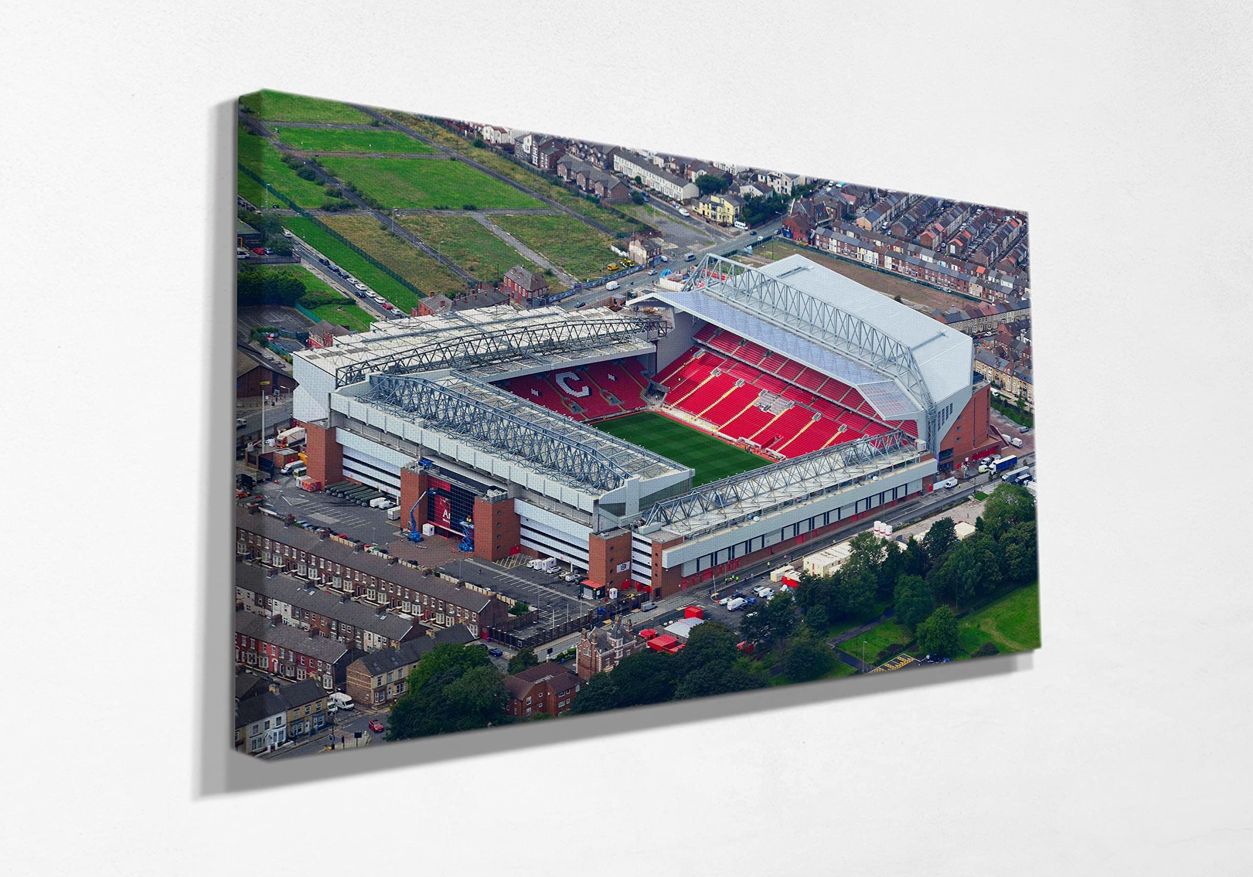 Anfield Stadium Canvas Wall Art - Liverpool FC Poster Decor for Living Room, Kitchen, Bedroom - Framed Ready to Hang (24x36 inches) - Perfect for Football Fans & Home Decor