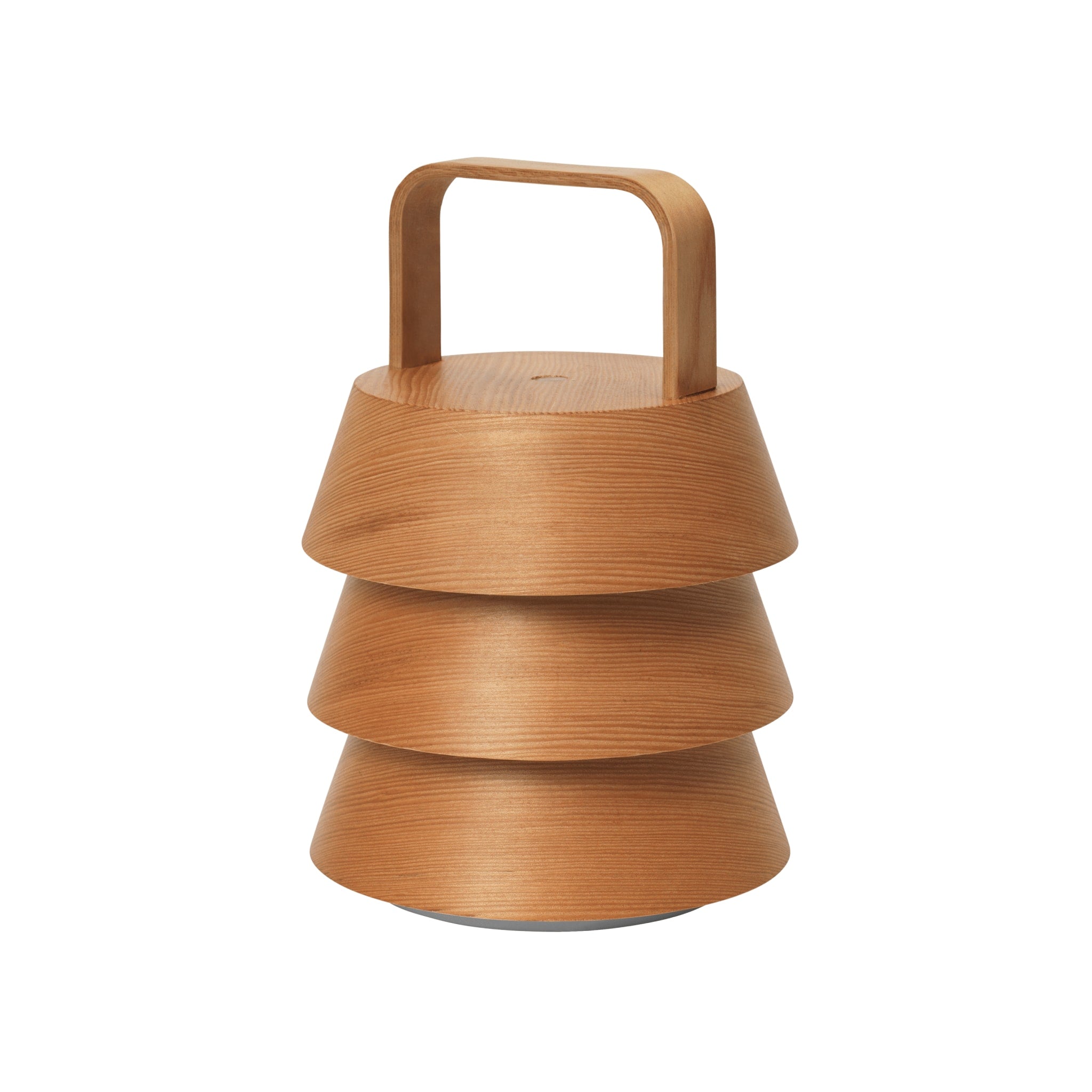 FERM LIVING Luver Portable Lamp - Natural Rattan Table Light for Bedroom, Living Room & Outdoor Use