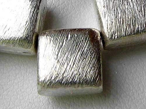 Premium Brushed Silver Square Briolette Beads 7228 for DIY Jewelry Making - Perfect for Necklaces, Bracelets & Earrings Crafting