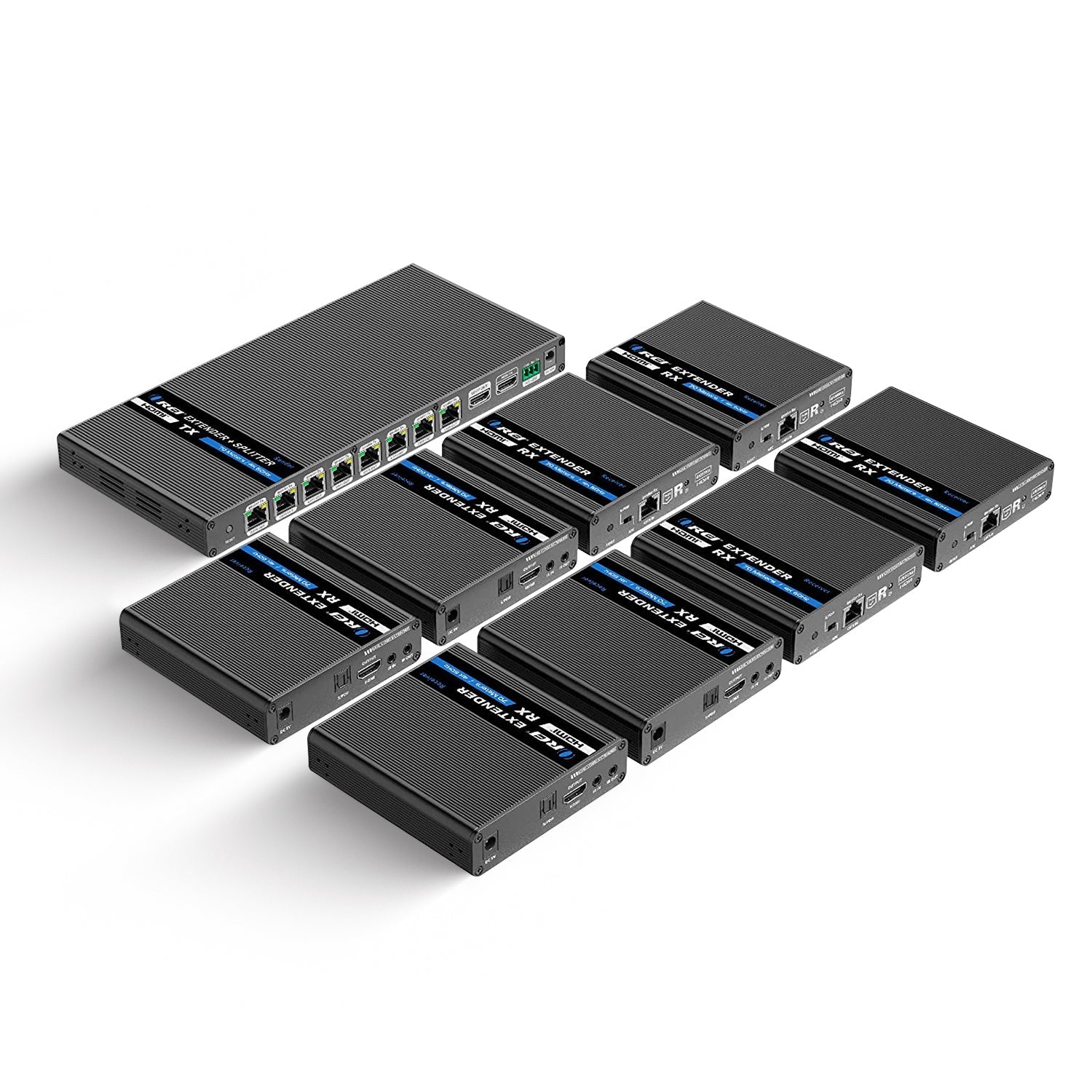 1x8 4K HDMI Extender Splitter Over Single CAT6/7 Cable - Up to 230 Feet, 18Gbps Bandwidth, Bi-Directional IR, RS-232 Control & EDID Management (UHD18 IPC230 K) - Perfect for Home Theater, Conference Rooms & Digital Signage