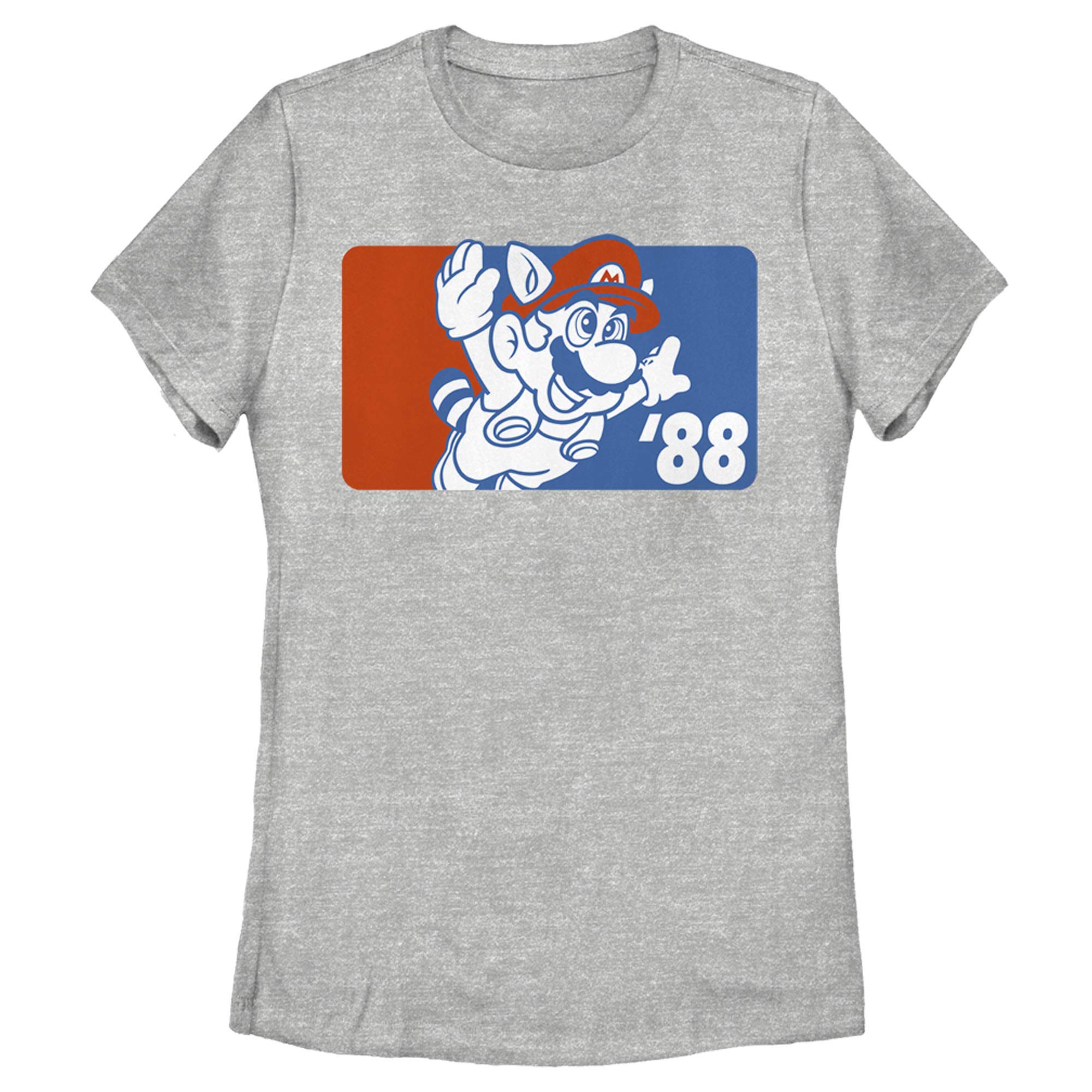 Vintage 1988 Nintendo Raccoon Mario Graphic T-Shirt for Women - Retro Gaming Tee for Casual Wear & Cosplay
