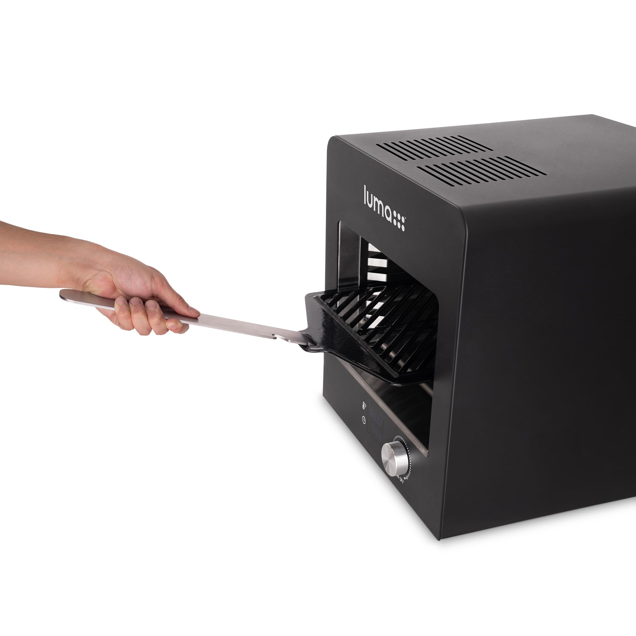 Luma Electric Steak Grill - Smokeless Indoor Countertop Infrared Grill with Griddle, Heats to 1450°F for BBQ, Grilling, Toasting & Broiling - Perfect for Chicken, Beef, Pork & Vegetables - Ideal for Kitchen, Camping & Small Space Cooking