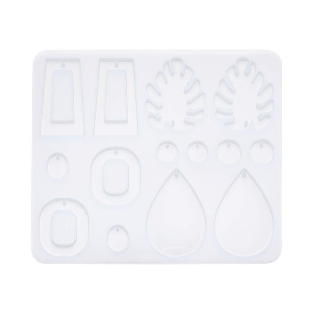 Chanwen Silicone Jewelry Molds for DIY Earrings - Transparent UV Epoxy Resin Craft Molds (Type 2) - Perfect for Making Unique Pendants, Earrings & Handmade Resin Jewelry at Home