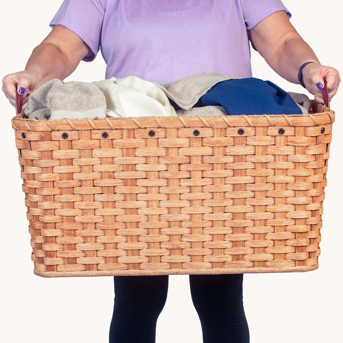 2 Bushel Large Laundry Basket - Amish Wicker Storage Hamper for Clothes, Blankets & Toys | Perfect for Bedroom, Bathroom & Nursery Organization