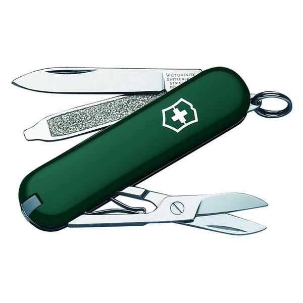 Victorinox Swiss Army Classic SD Pocket Knife - Compact Multitool with Scissors, Nail File & More - Hunter Green - Perfect for Camping, Hiking & Everyday Carry (EDC)