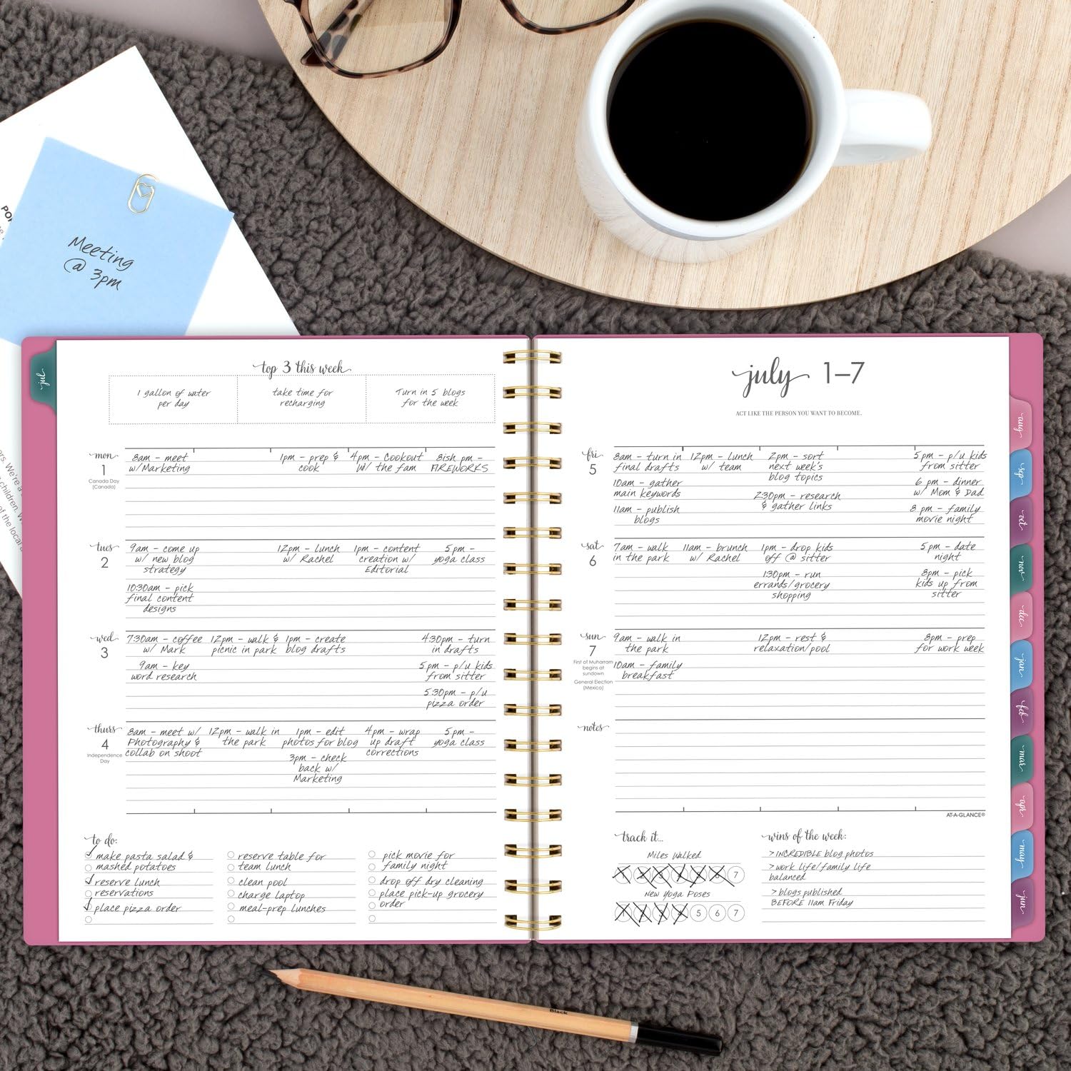 AT-A-GLANCE 2024-2025 Academic Planner - Weekly & Monthly Calendar, 7