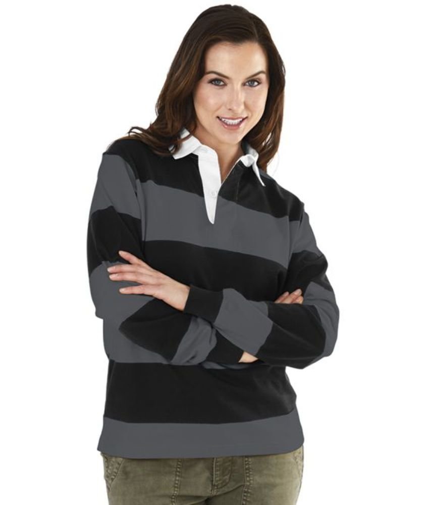 Charles River Apparel Men's Classic Rugby Shirt - Comfortable Cotton Blend Polo for Casual & Business Wear - Perfect for Office, Golf & Outdoor Activities