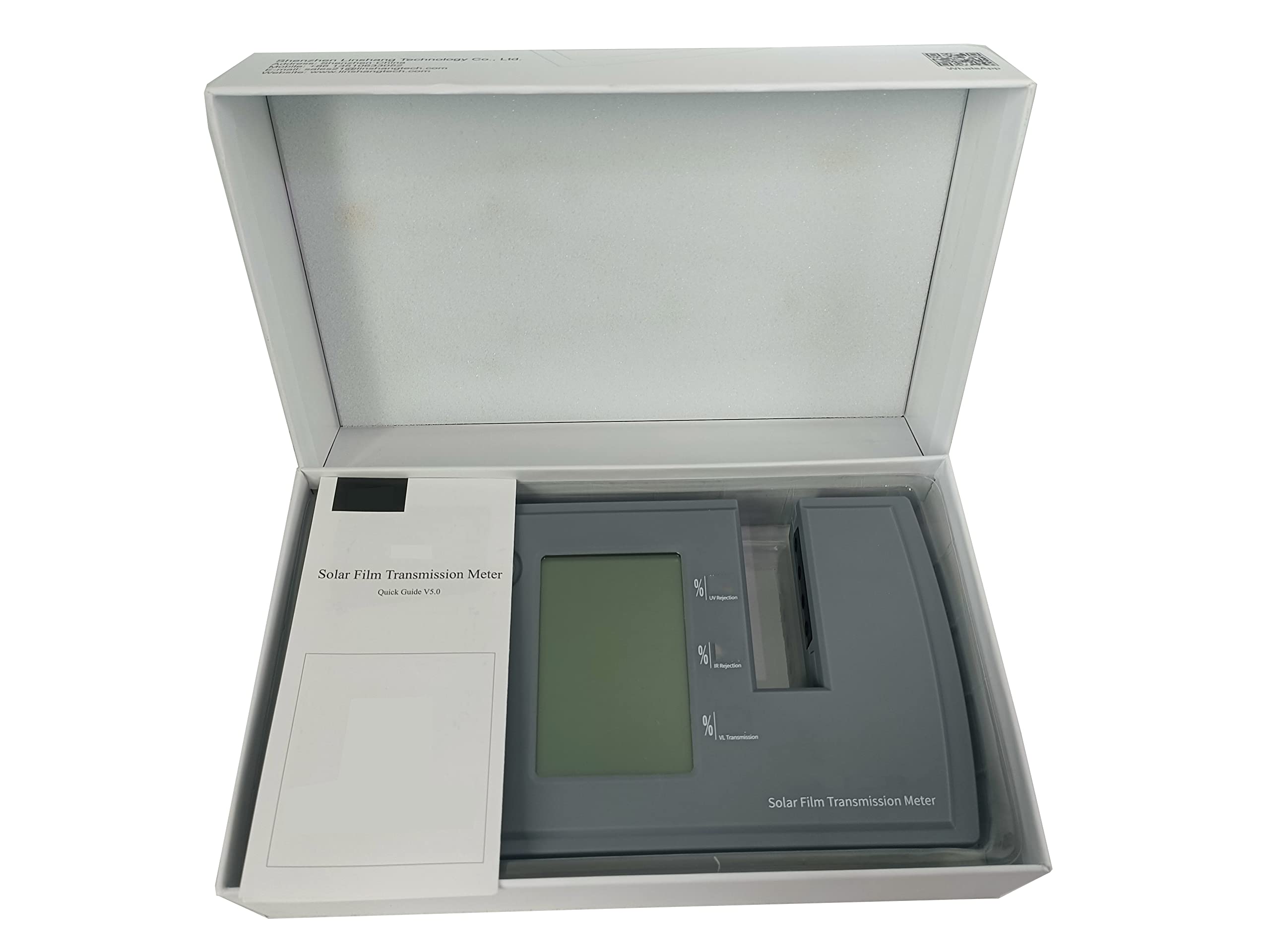 Professional Solar Film Transmission Tester Meter - IR 950nm, UV 365nm, VL 380-760nm Wavelength Detection for Window Tint Measurement | Perfect for Automotive, Home & Office Window Tinting