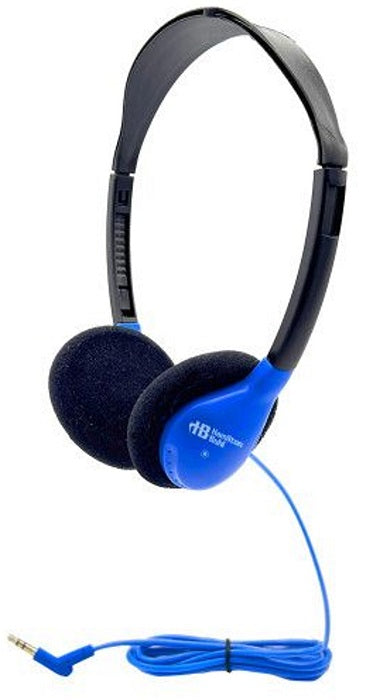 HamiltonBuhl Personal On-Ear Stereo Headphones - 4-Pack with 4 Color Options (Black/Blue/Red/Green) - Perfect for School, Office, Travel & Music Listening