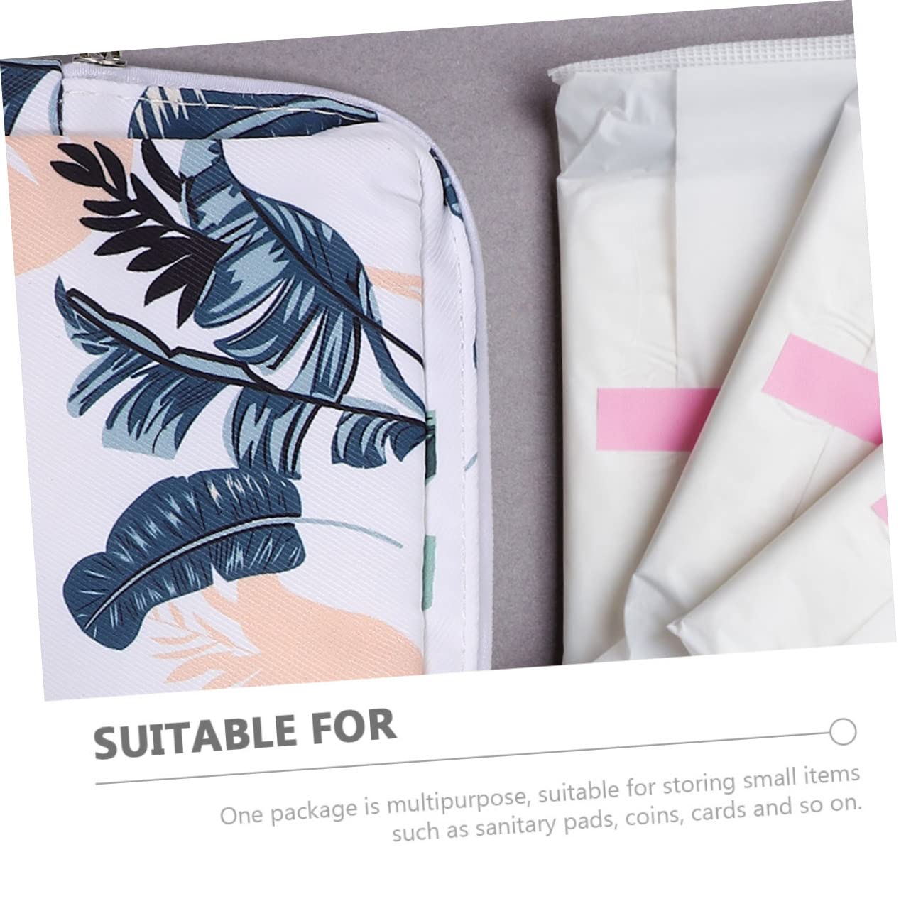 Outanaya 2-Pack Sanitary Napkin Storage Bags - Reusable Hygiene Pouches for Women, Cute Tampon Holder & Period Essentials Organizer - Polyester Cotton Blend - Perfect for Travel, Gym, School & Home Use