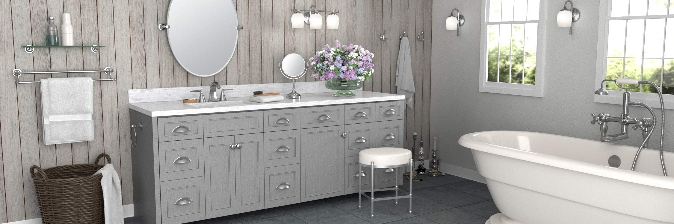 Gatco 1358 Chrome Oval Vanity Stool - Elegant Bathroom & Dressing Room Seat for Makeup and Hair Styling