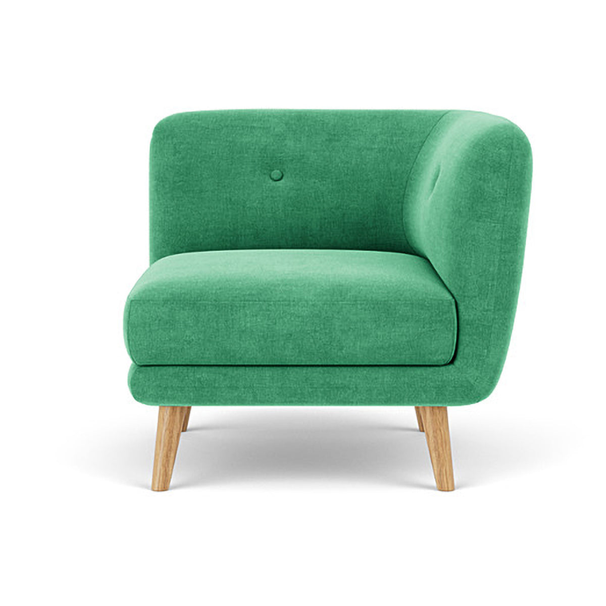 Alfred Fabric Right 1 Seater Modular Sofa - Modern Comfortable Single Chair for Living Room, Bedroom & Small Spaces