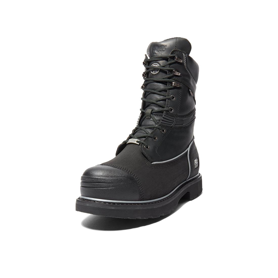 10 Inch Waterproof Steel Toe Work Boots with Met Guard & Sp Insulation - 400G Black - Heavy Duty Construction Boots for Mining, Oil Rig, and Outdoor Work Safety