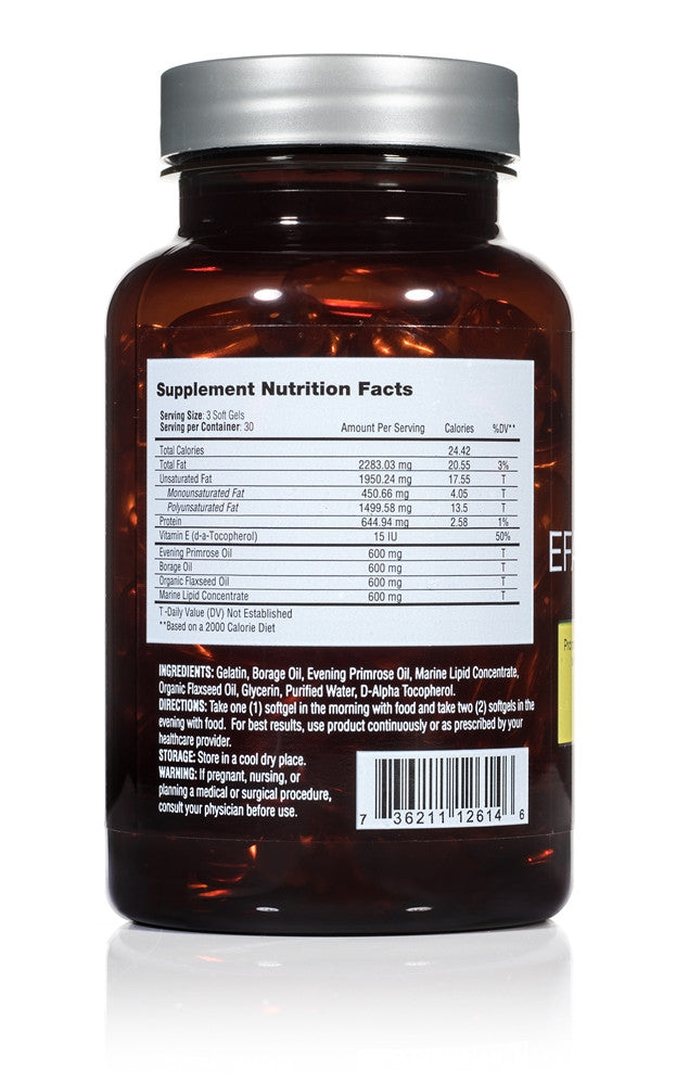 EFA COMPLETE Omega 3 6 9 Supplement for Hair Growth - 2 Bottles (120 Softgels) - Supports Healthy Hair, Skin & Nails - Essential Fatty Acids for Women & Men - Perfect for Daily Wellness Routine