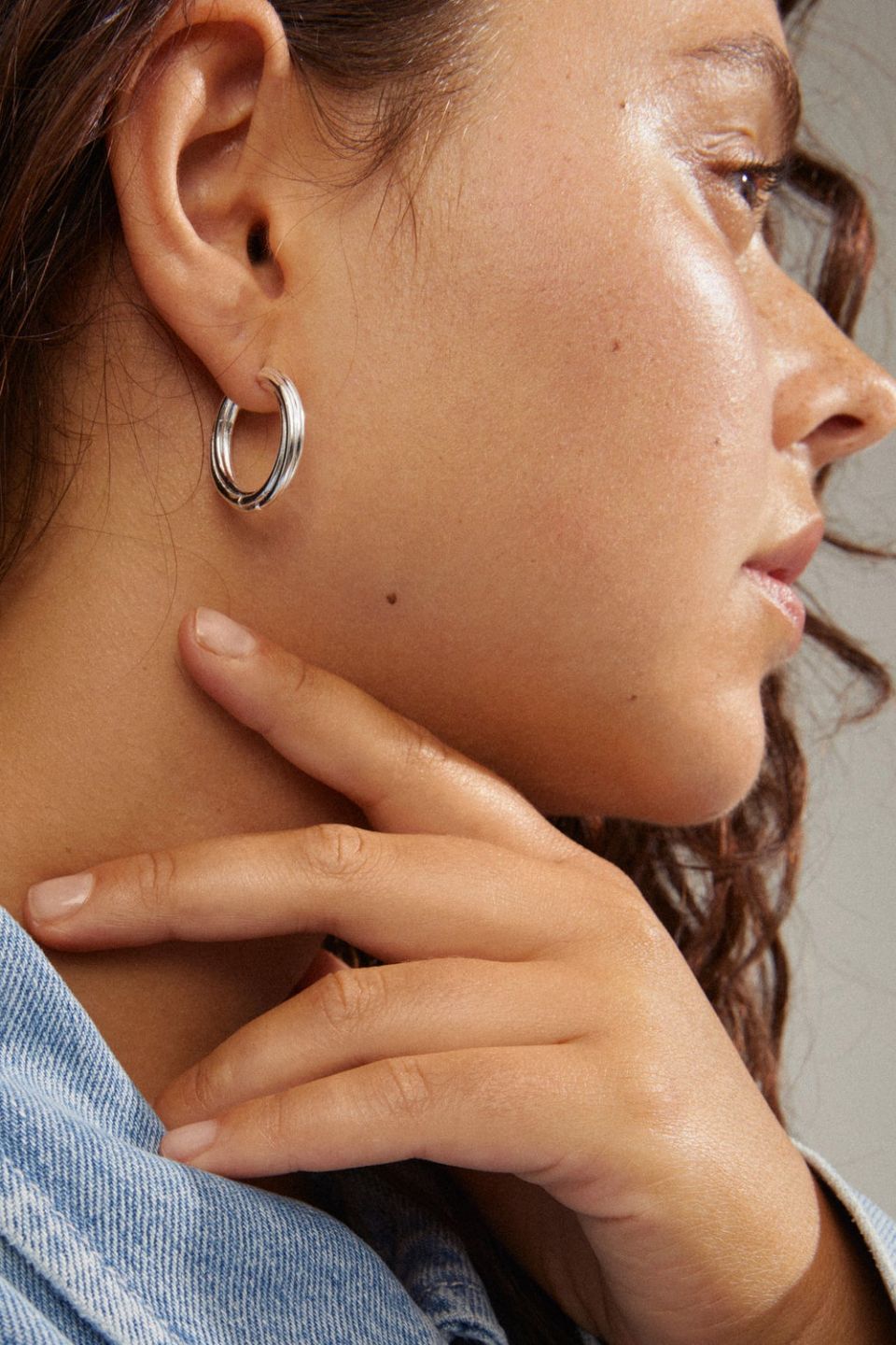 Edea Hoops Recycled Silver Plated EOL Earrings - Elegant Dangle Hoop Earrings for Women, Sustainable Jewelry Gift for Her - Perfect for Parties, Weddings & Everyday Wear