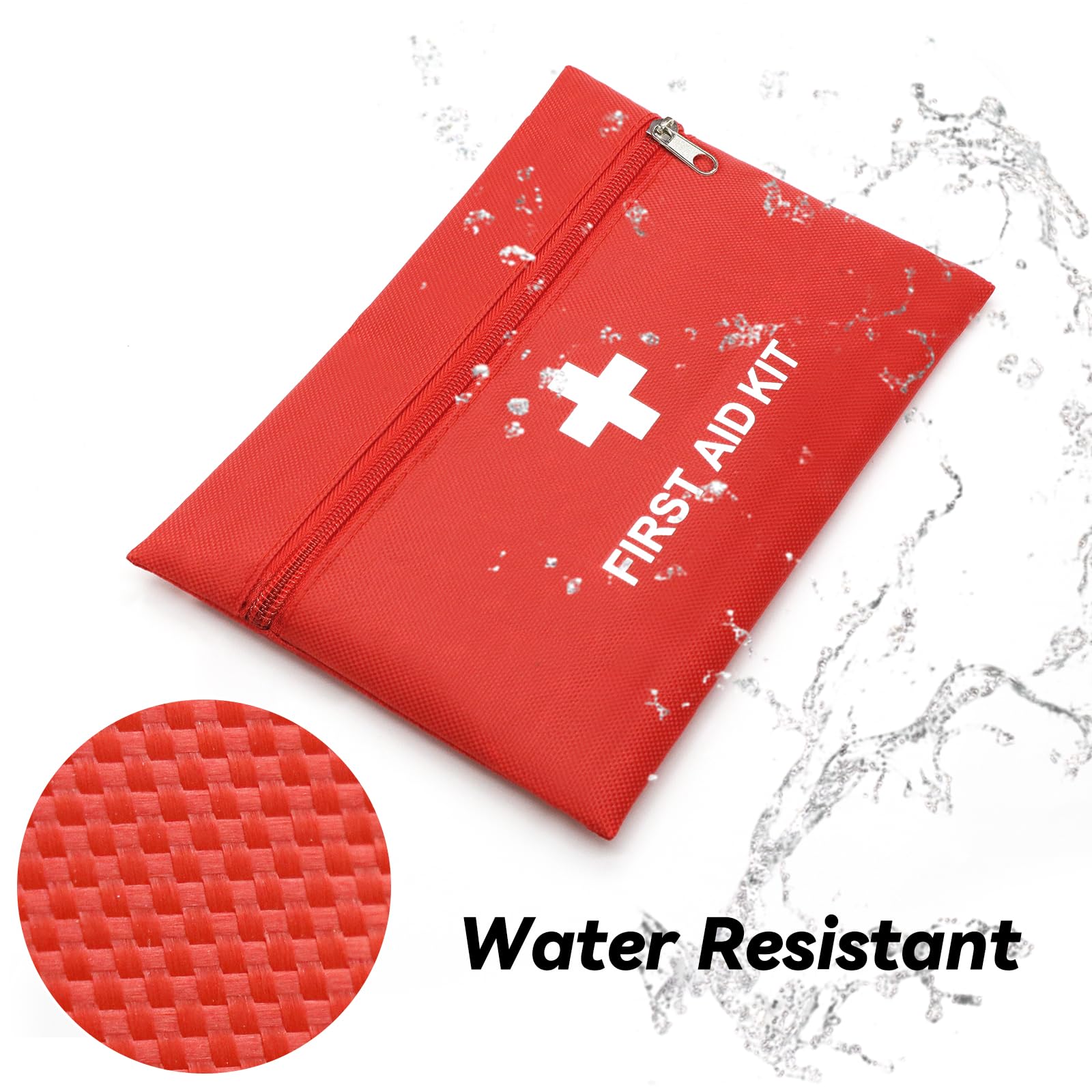 Faylapa 12Pcs Mini Empty First Aid Kit Bags - 9.44x5.90 Inches Portable Travel Pouch for Medical Supplies, Perfect for Travel, Home, Office, Car, Camping & Outdoor Emergency Preparedness (Bags Only)