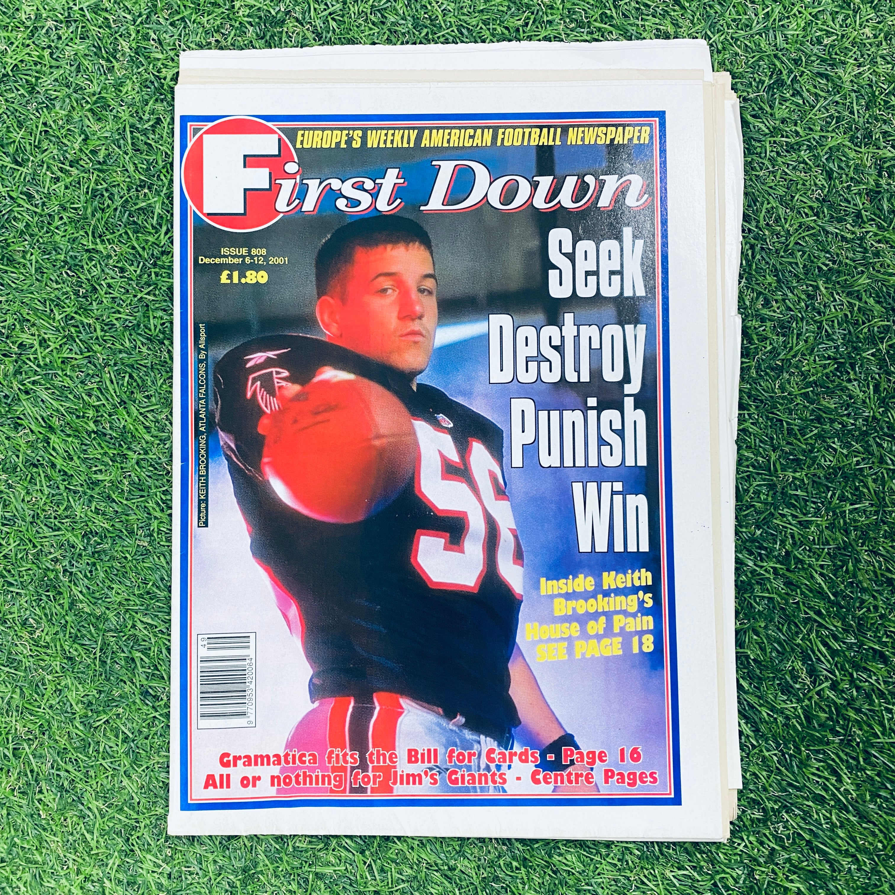 First Down Newspaper Issue 808 - December 6-12, 2001 | Vintage Sports Collectible for Football Fans & Memorabilia Collectors | Perfect for Display, Framing & Sports History Research