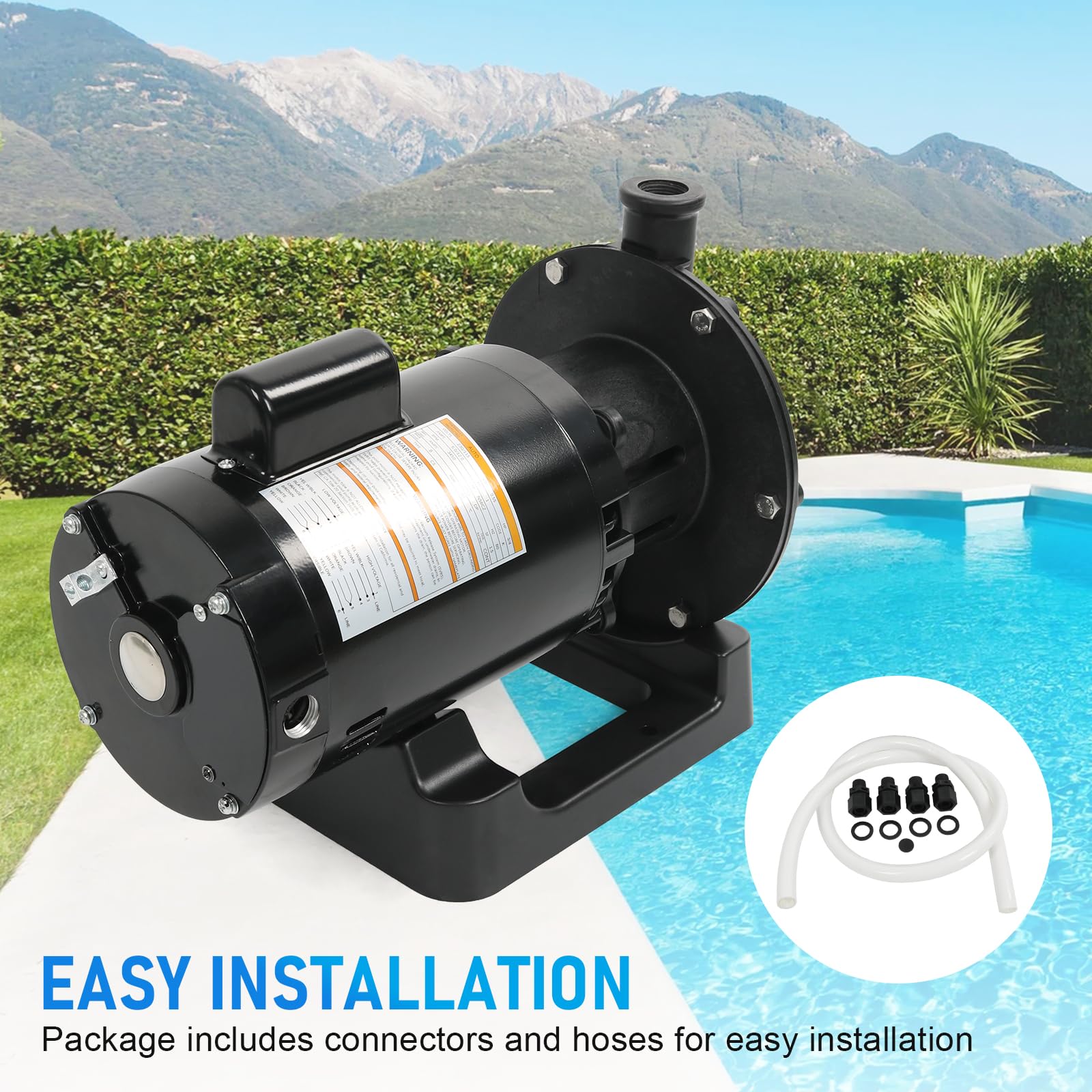 Polaris PB4-60 Booster Pump 3/4 HP Replacement - Compatible with PB460 Booster Pump for 180-480 PSI Pressure Pool Cleaners | Ideal for Inground Pool Maintenance & Automatic Pool Cleaning Systems