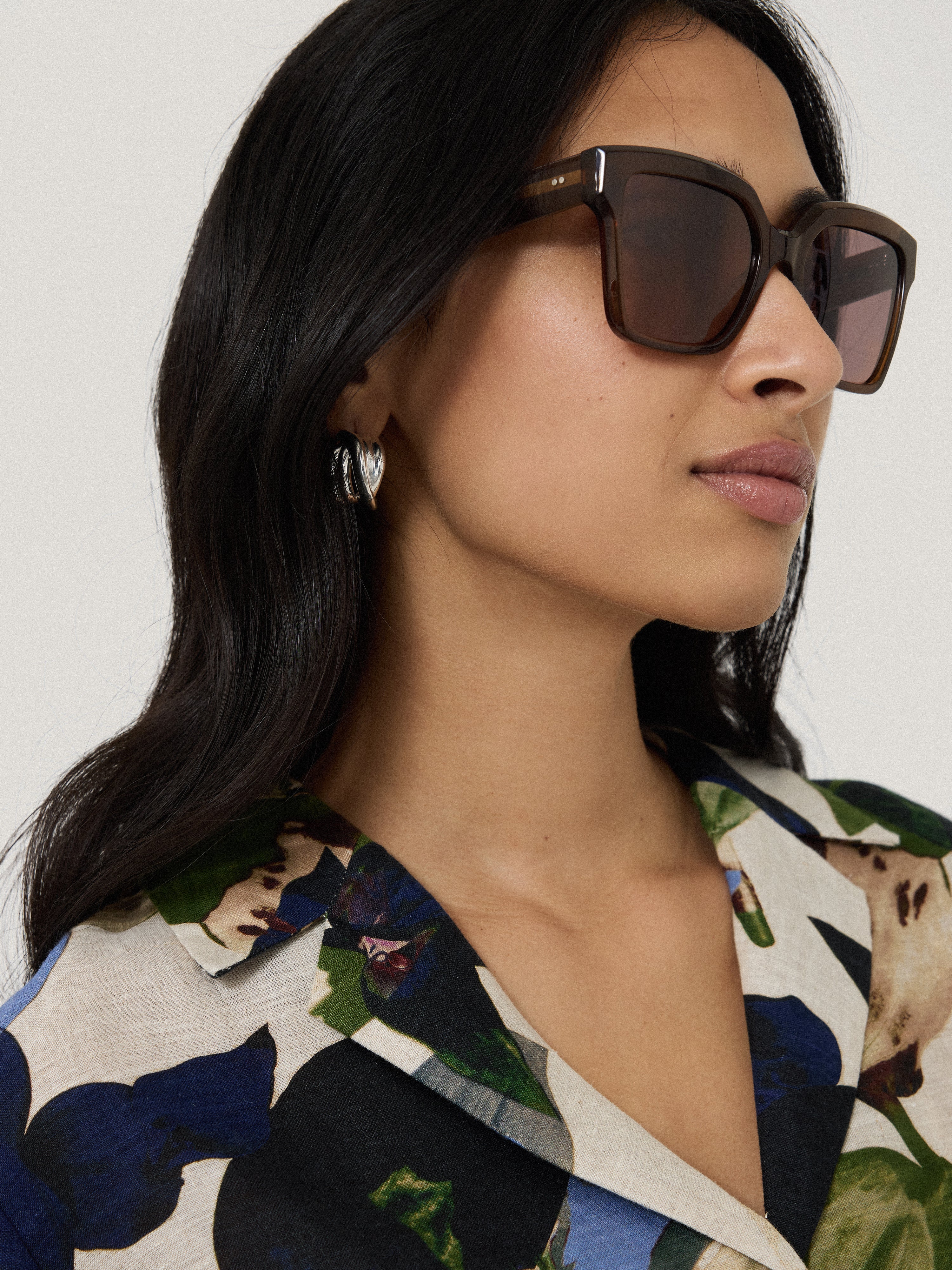 Maldon D Frame Sunglasses for Women & Men - Classic Chocolate Brown Polarized Lenses - UV Protection for Driving, Beach, and Outdoor Activities