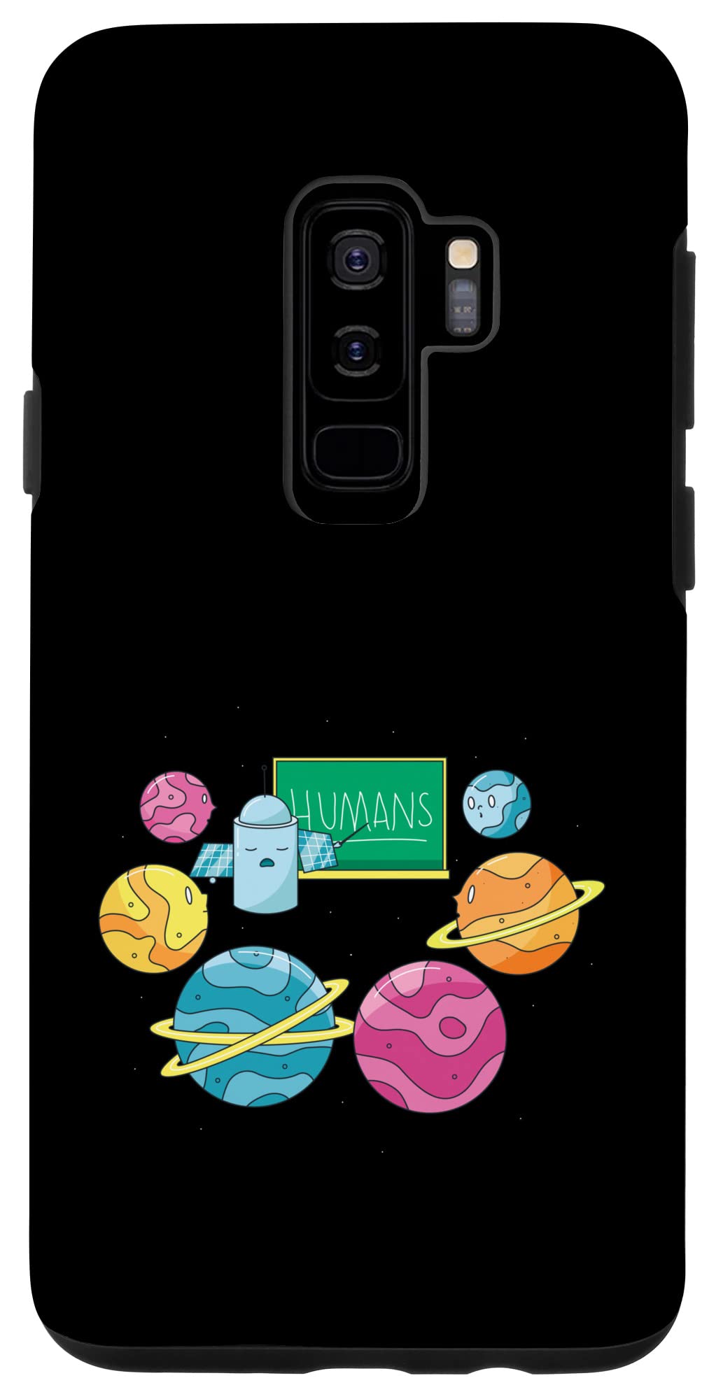 Funny Galaxy S9+ Phone Case with Humans & Planets Design - Perfect for School, Learning & Everyday Use